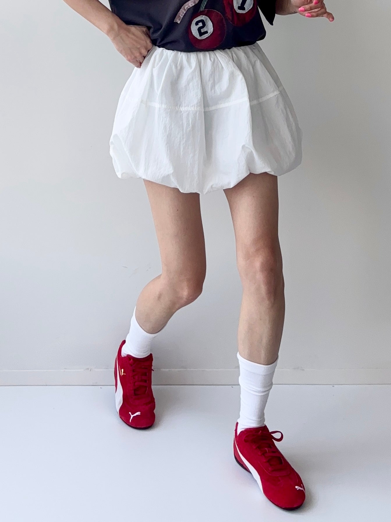 PUMKIN BALLOON SKIRT White
