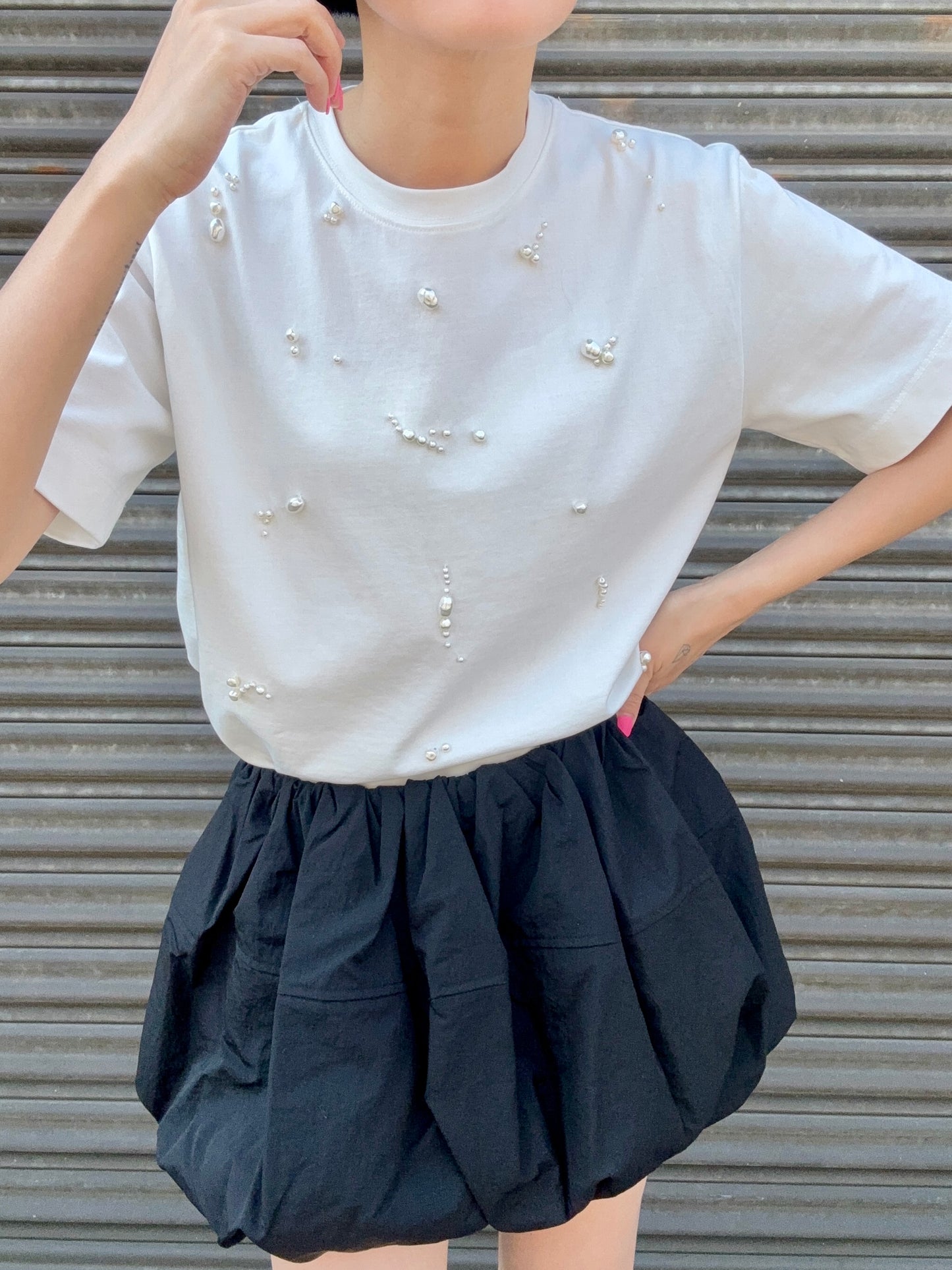 PUMKIN BALLOON SKIRT Black