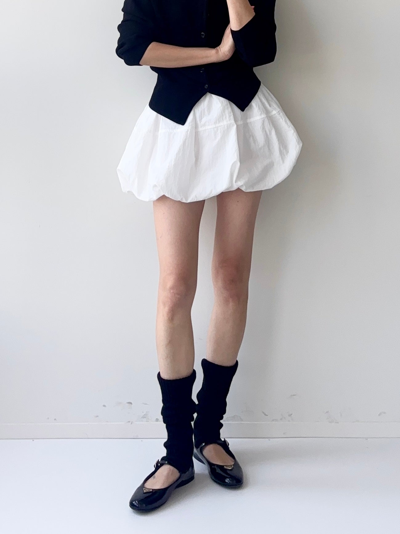 PUMKIN BALLOON SKIRT White