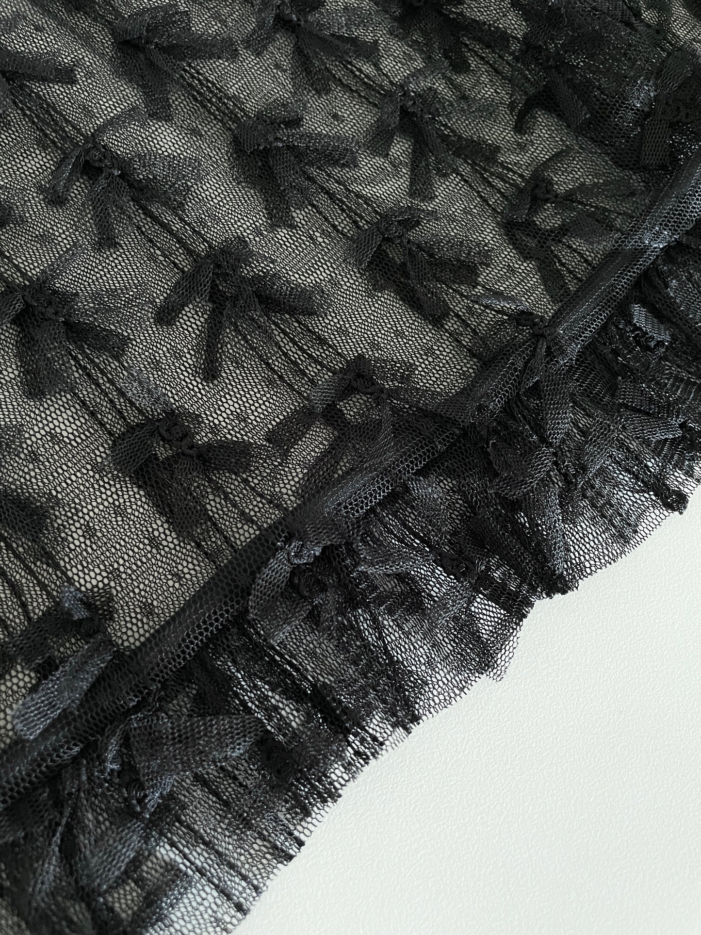 RIBBON TULLE SKIRT Black【SELECT ITEM】