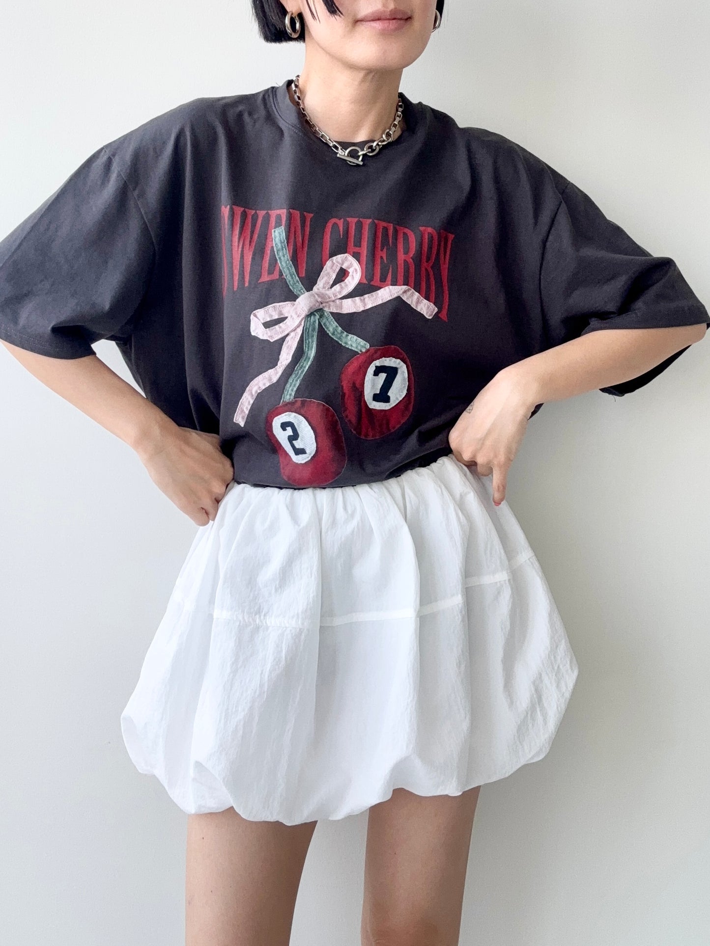 PUMKIN BALLOON SKIRT White