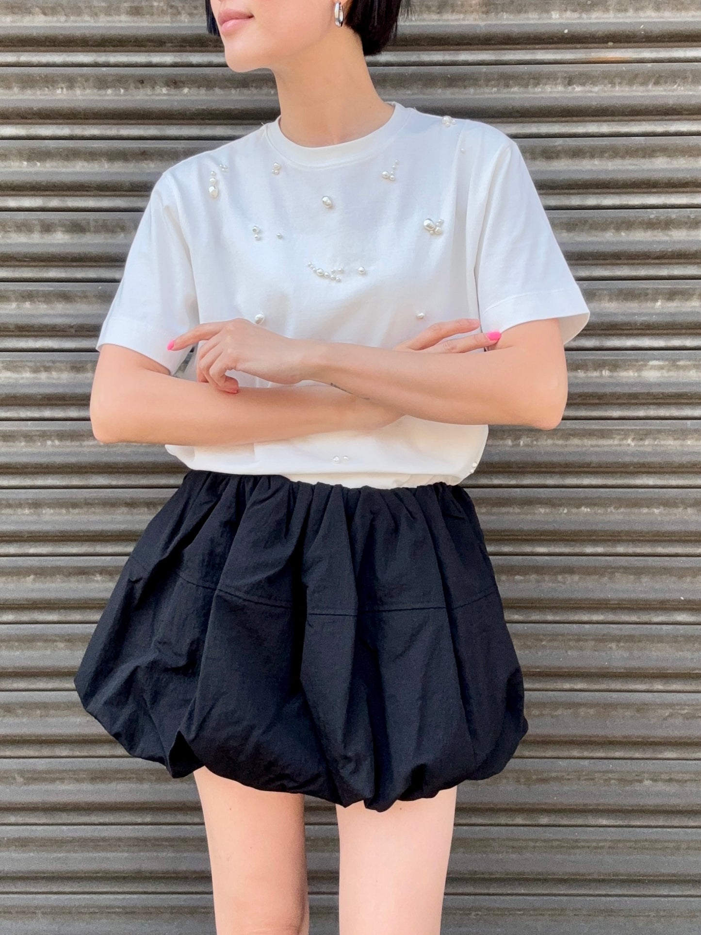 PUMKIN BALLOON SKIRT Black