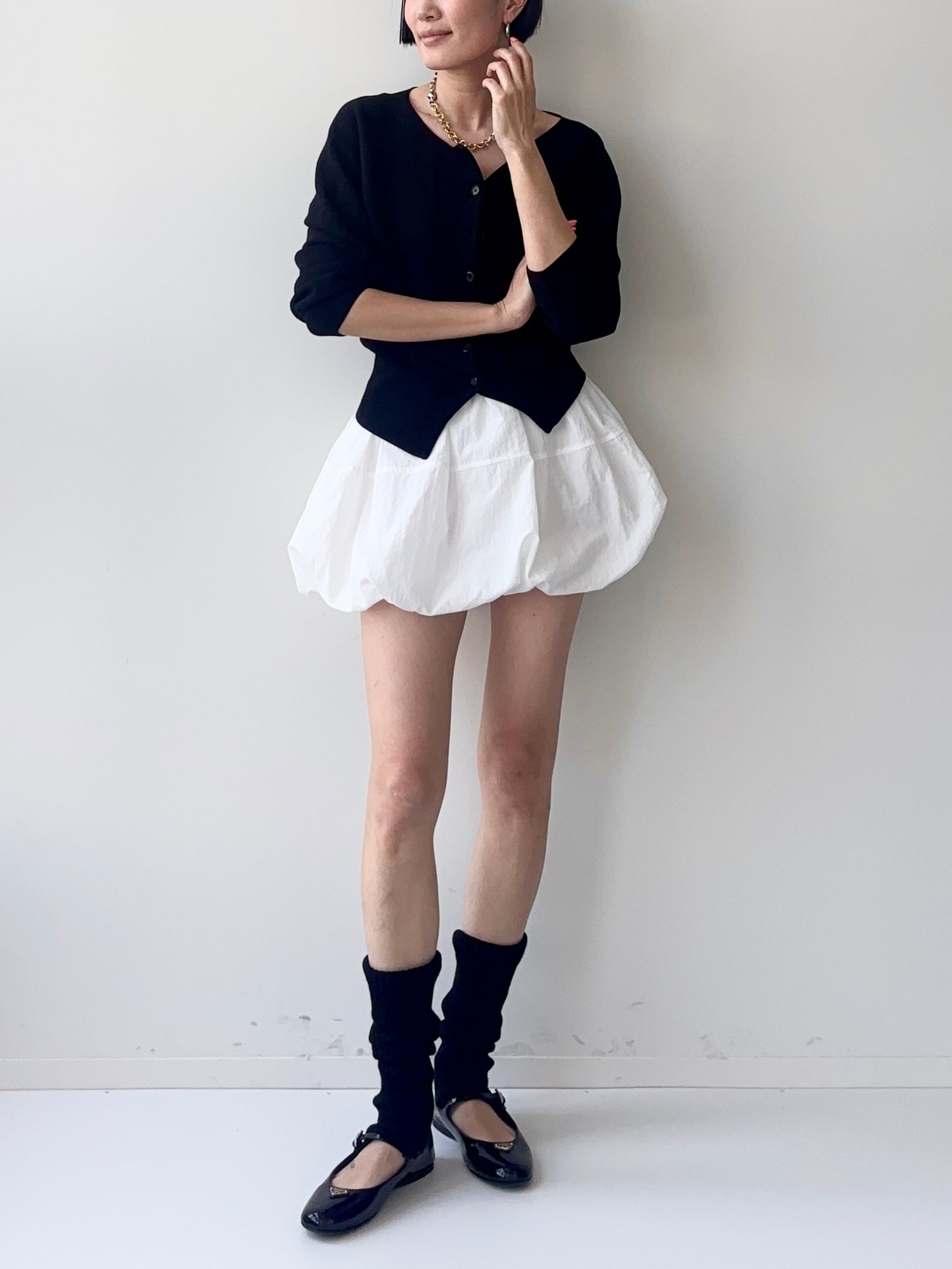 PUMKIN BALLOON SKIRT White