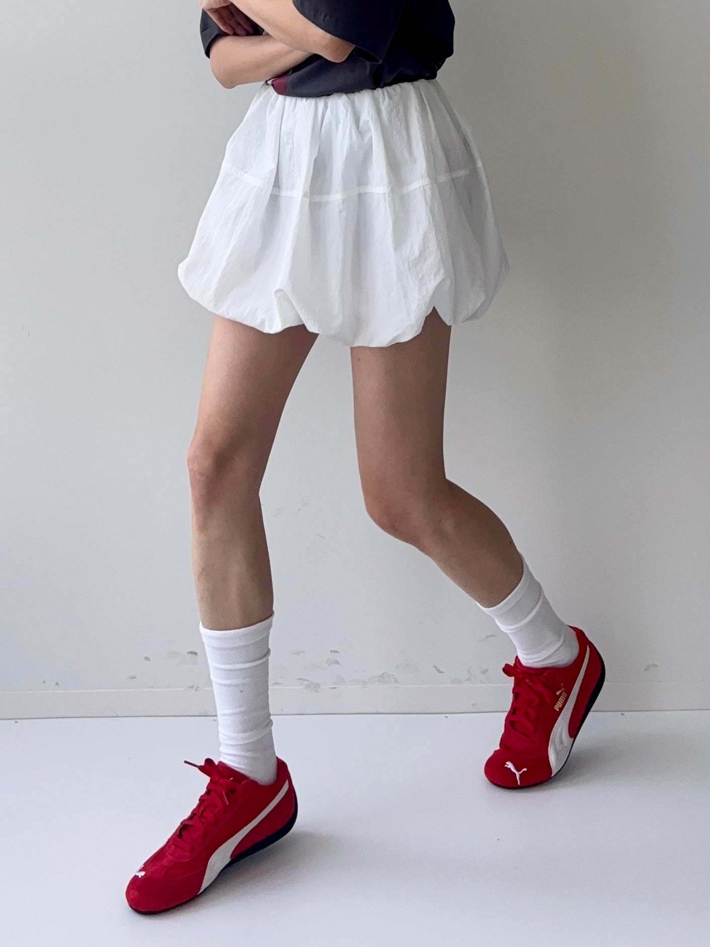 PUMKIN BALLOON SKIRT White