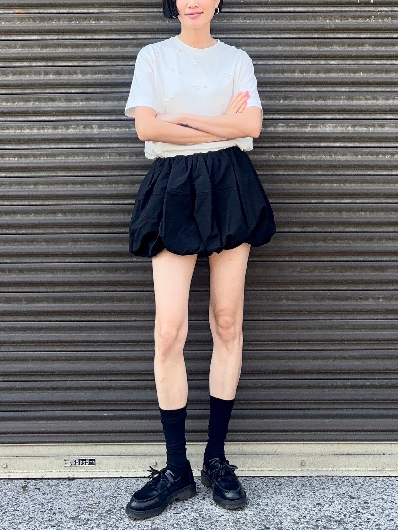 PUMKIN BALLOON SKIRT Black