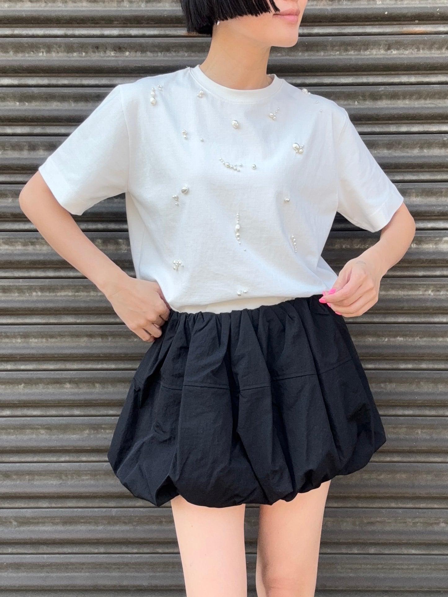 PUMKIN BALLOON SKIRT Black