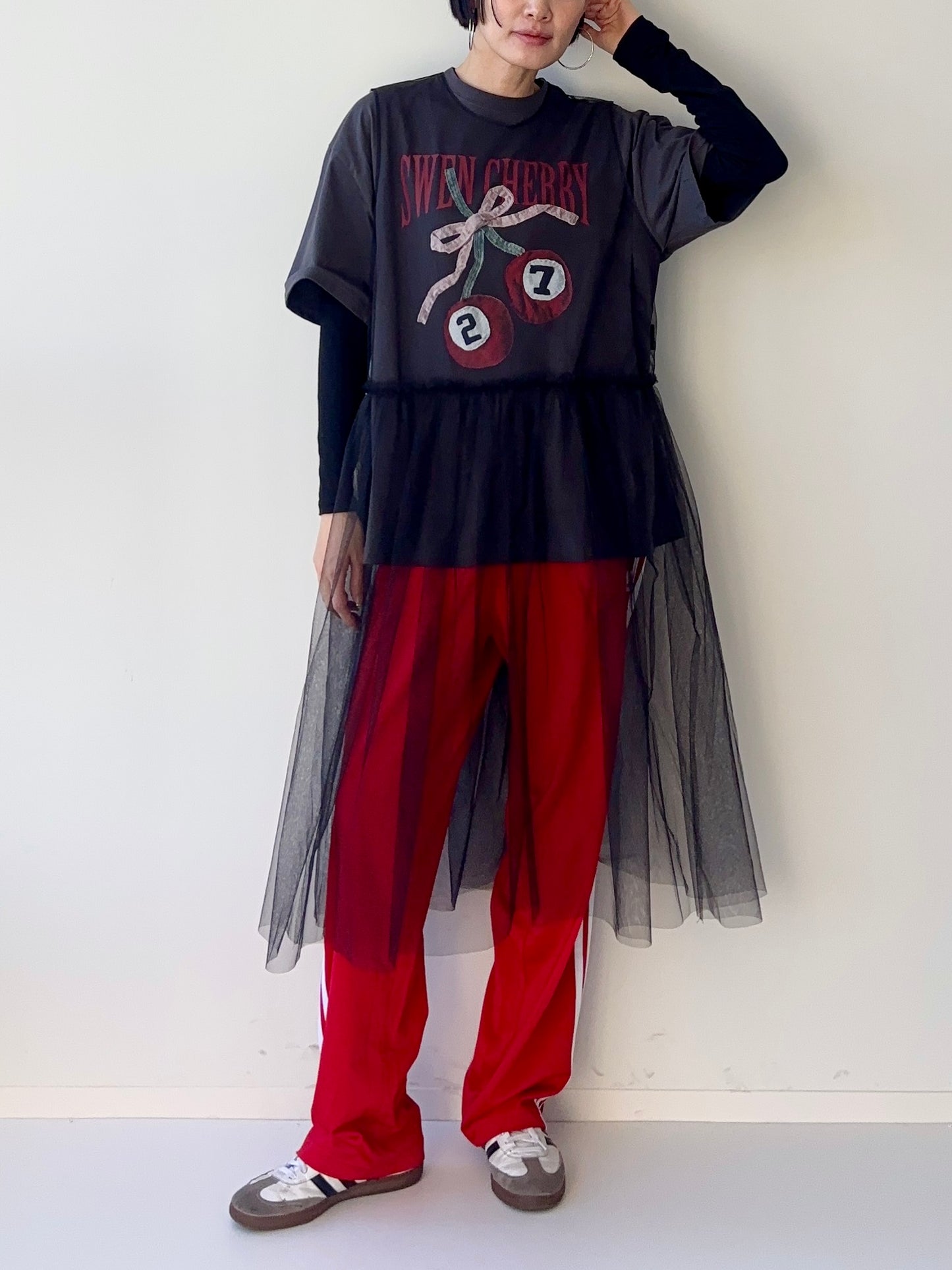 AILEY TULLE DRESS BLACK