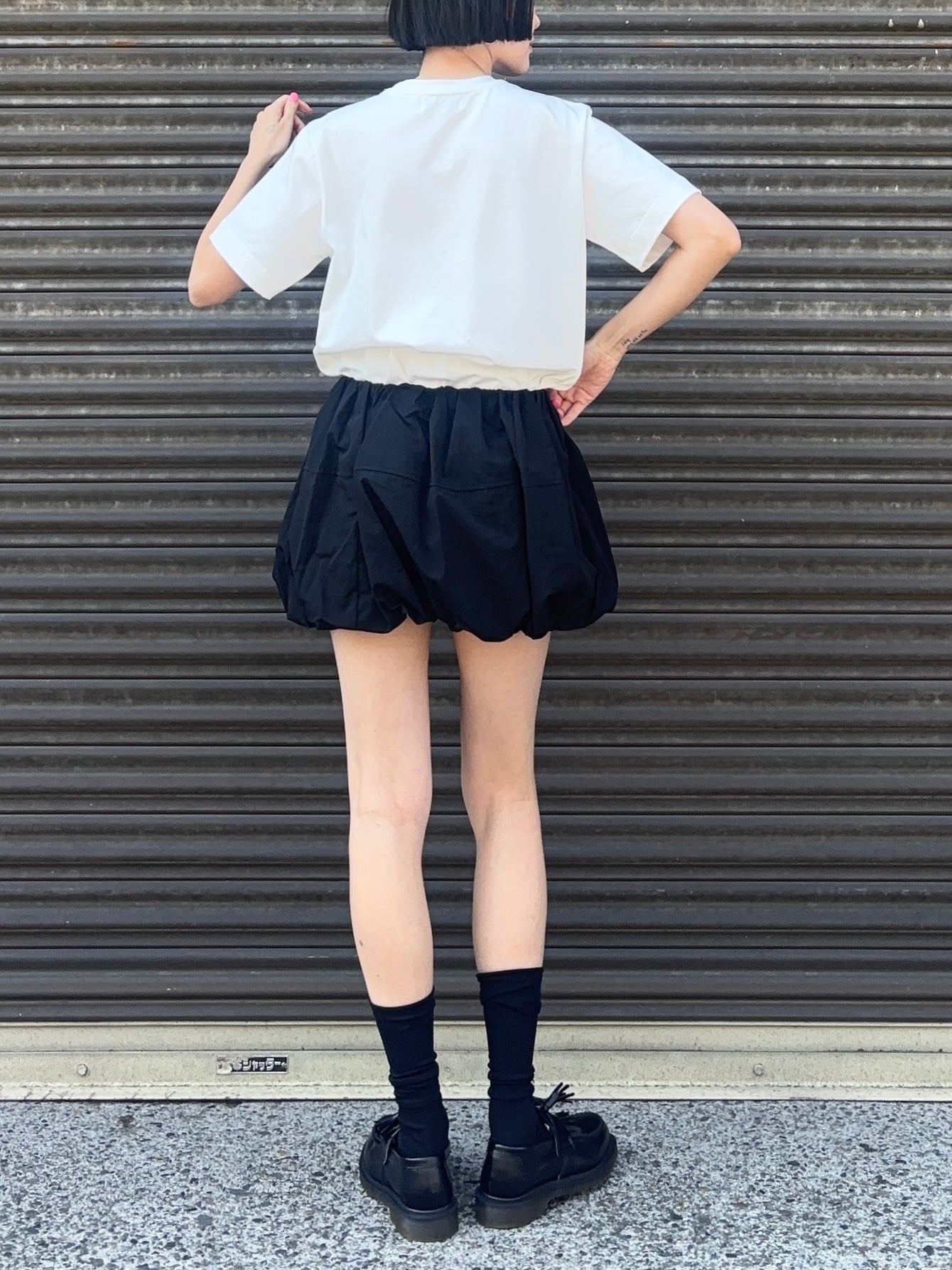 PUMKIN BALLOON SKIRT Black
