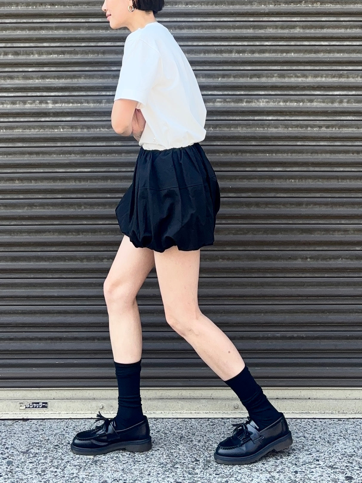 PUMKIN BALLOON SKIRT Black