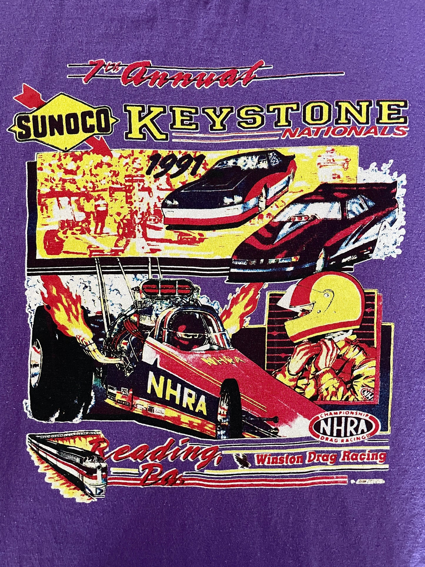 KEYSTONE CAR RACING T-SHIRTS UNISEX PURPLE