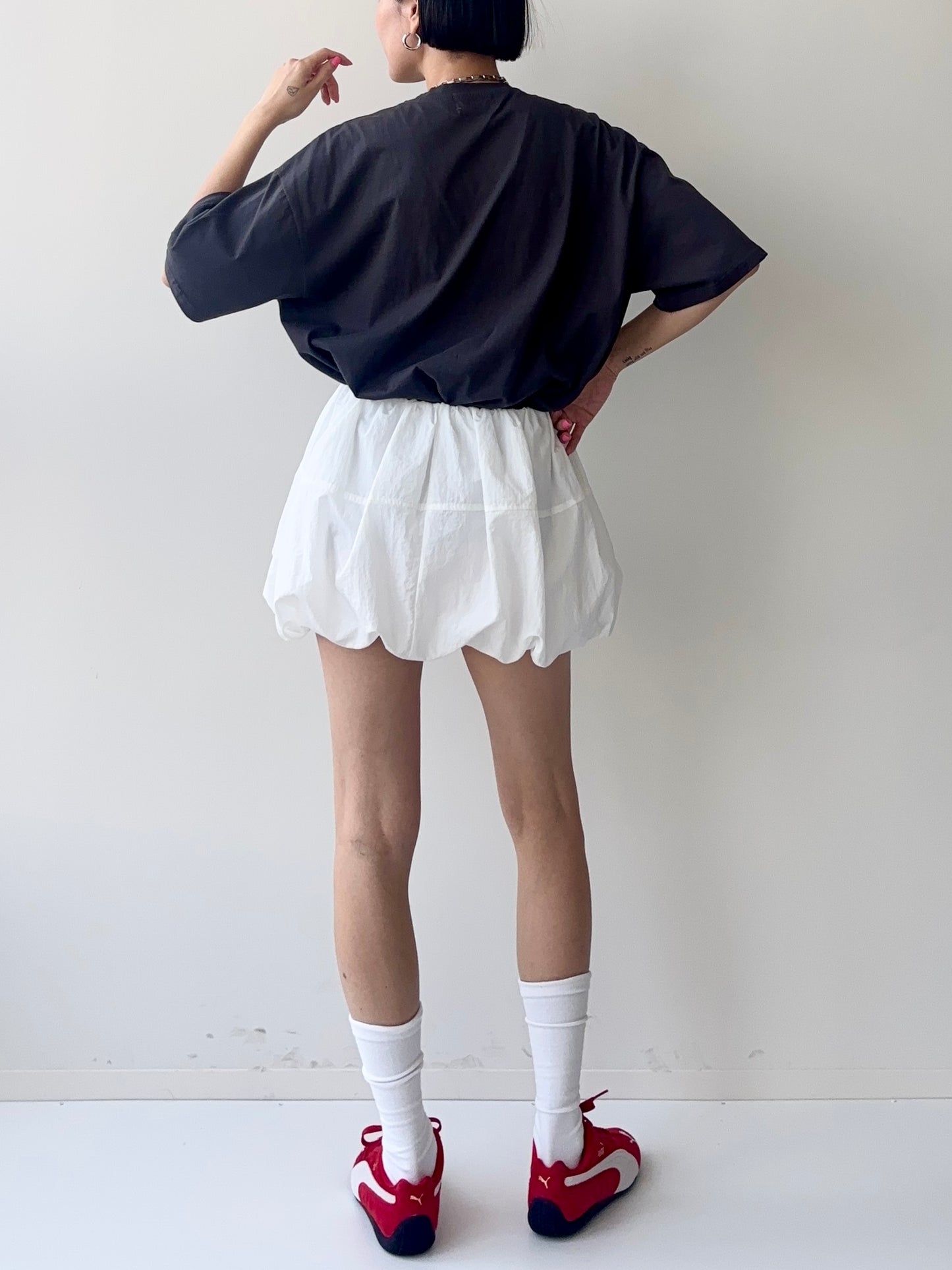 PUMKIN BALLOON SKIRT White