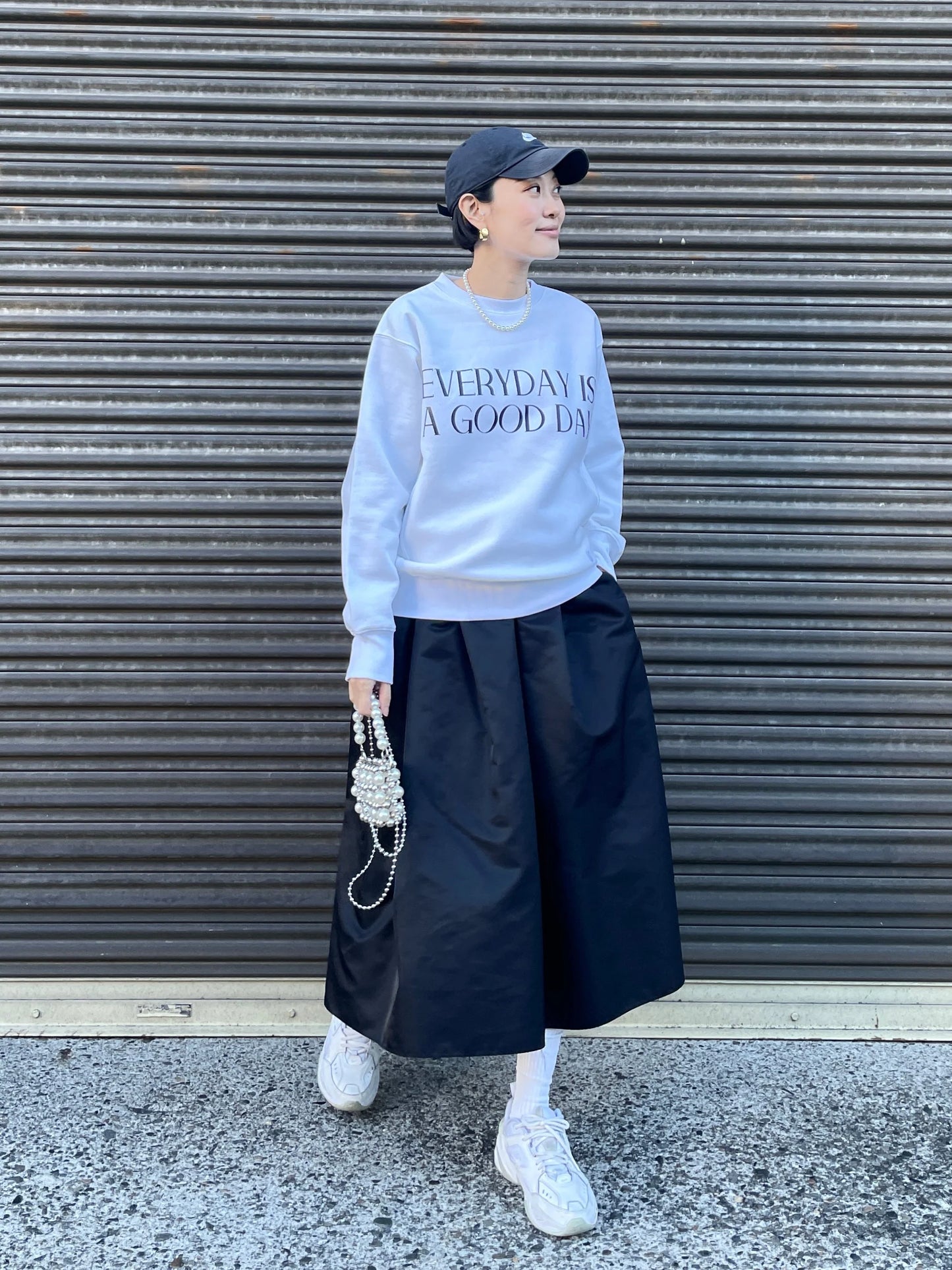 DEBORAH NYLON SKIRT Black