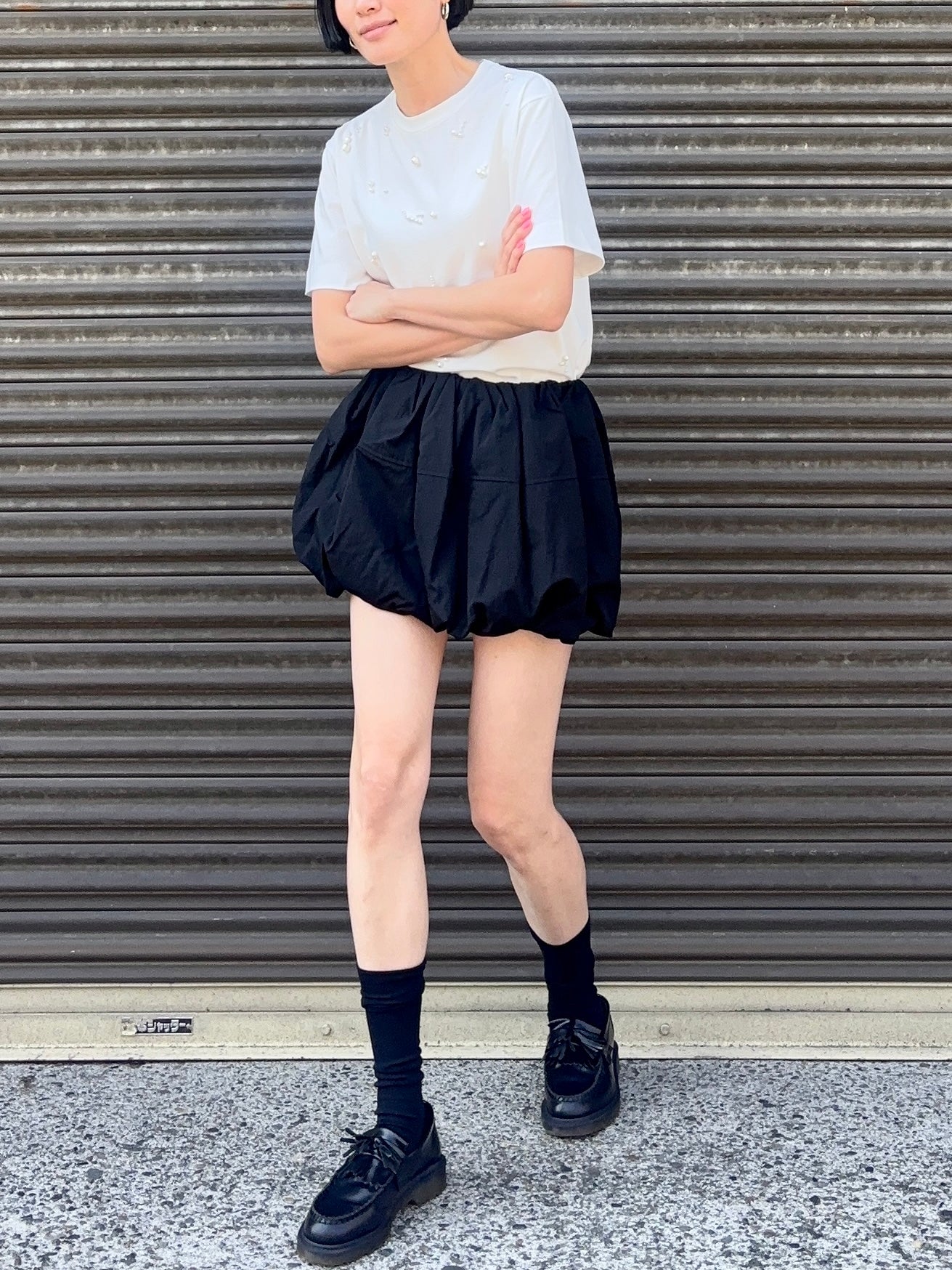 PUMKIN BALLOON SKIRT Black