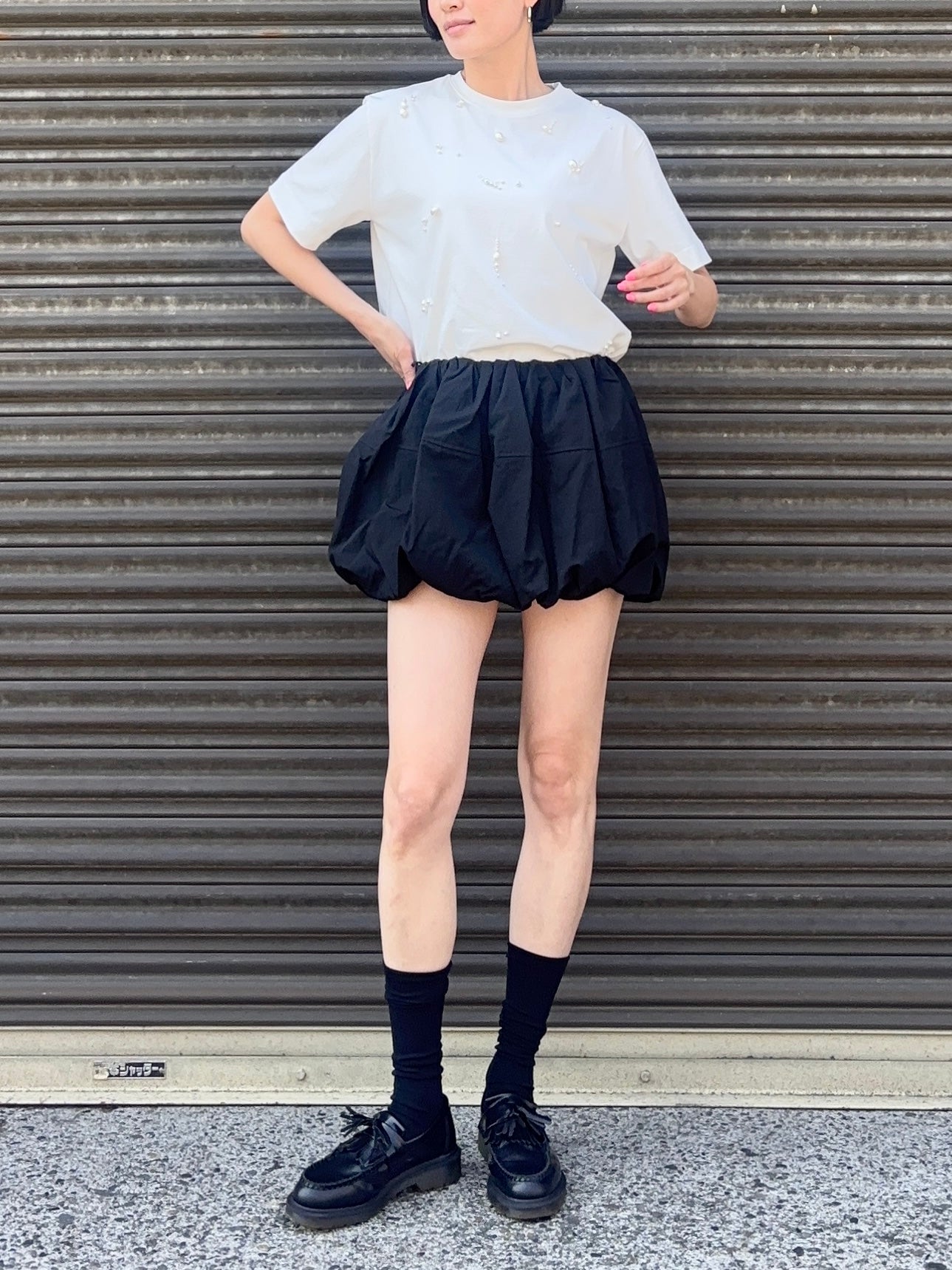 PUMKIN BALLOON SKIRT Black