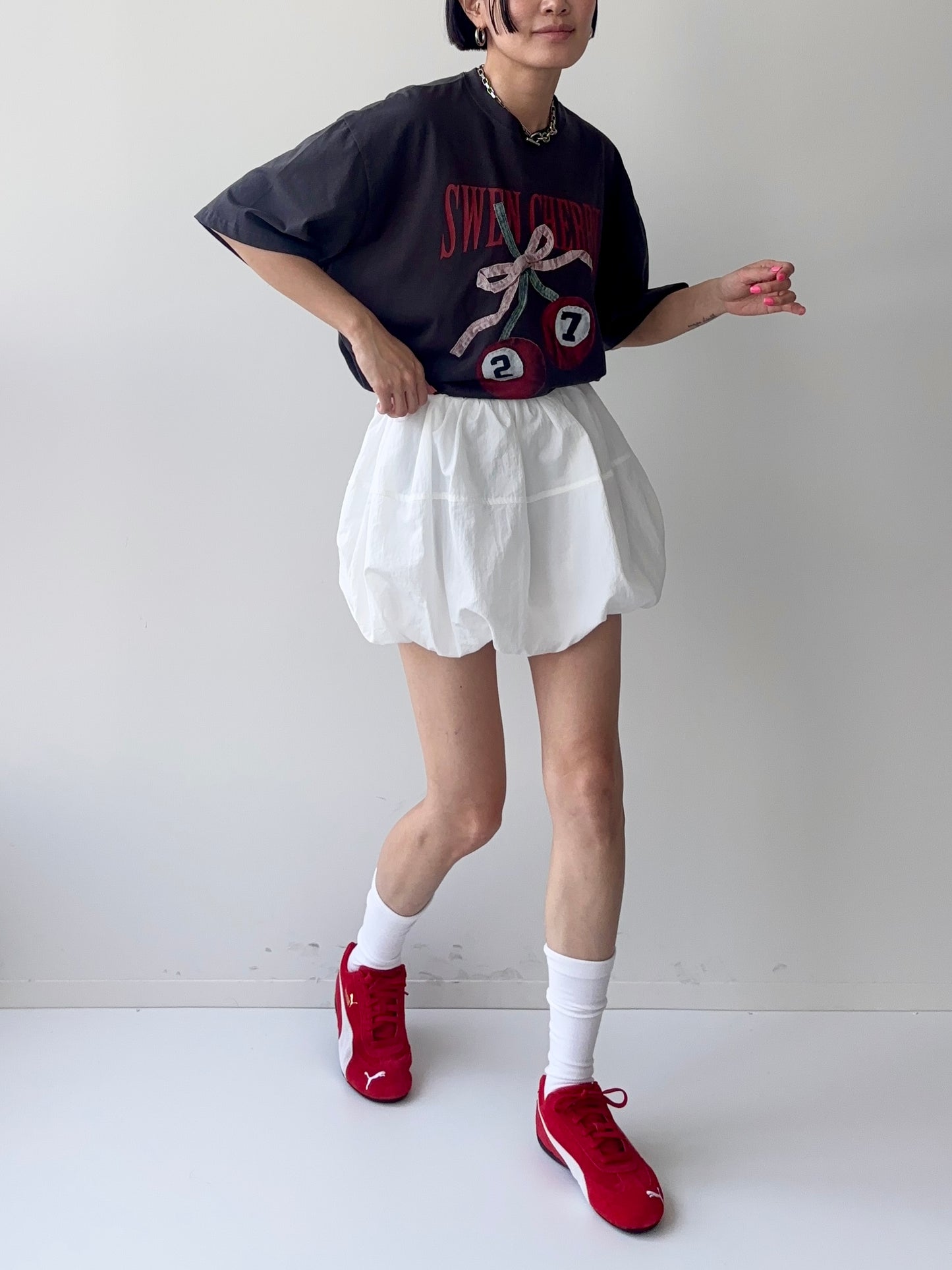 PUMKIN BALLOON SKIRT White