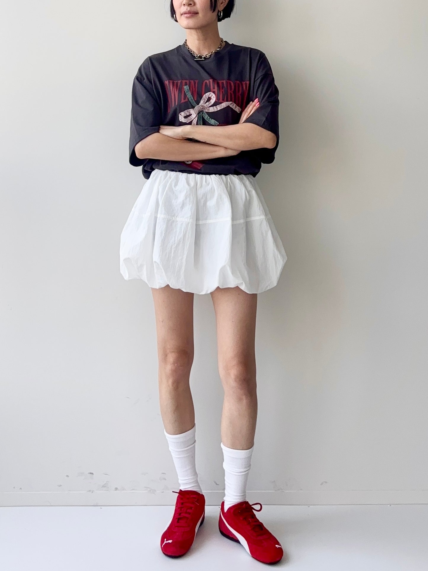 PUMKIN BALLOON SKIRT White