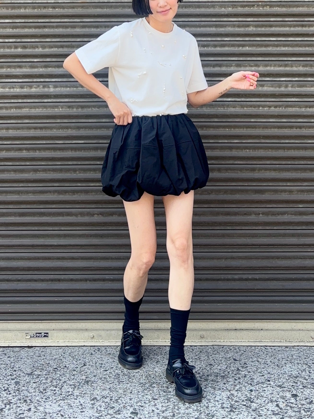 PUMKIN BALLOON SKIRT Black
