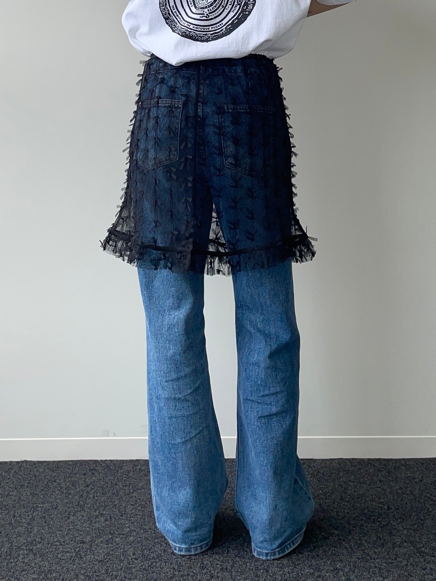RIBBON TULLE SKIRT Black【SELECT ITEM】