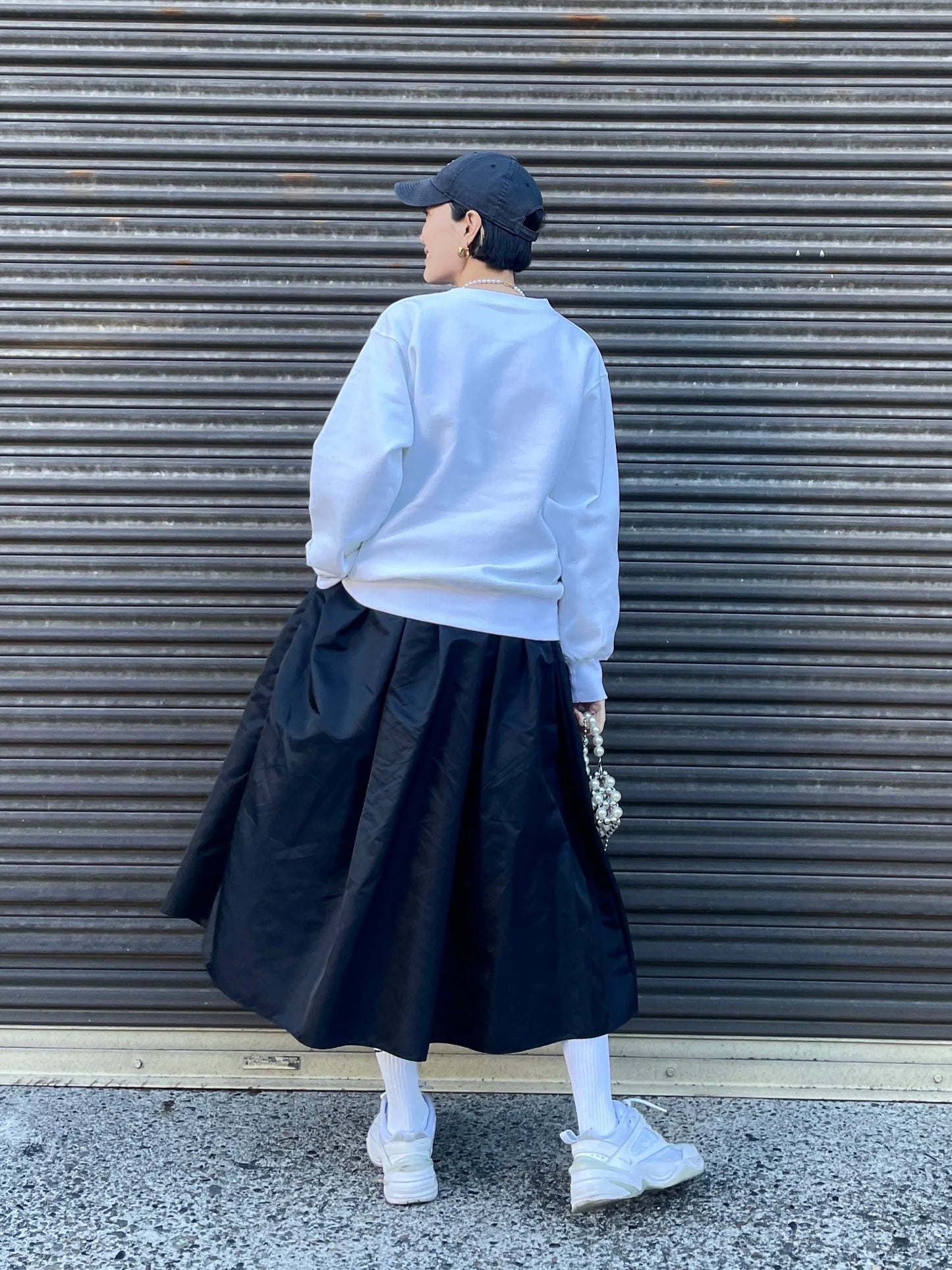 DEBORAH NYLON SKIRT Black