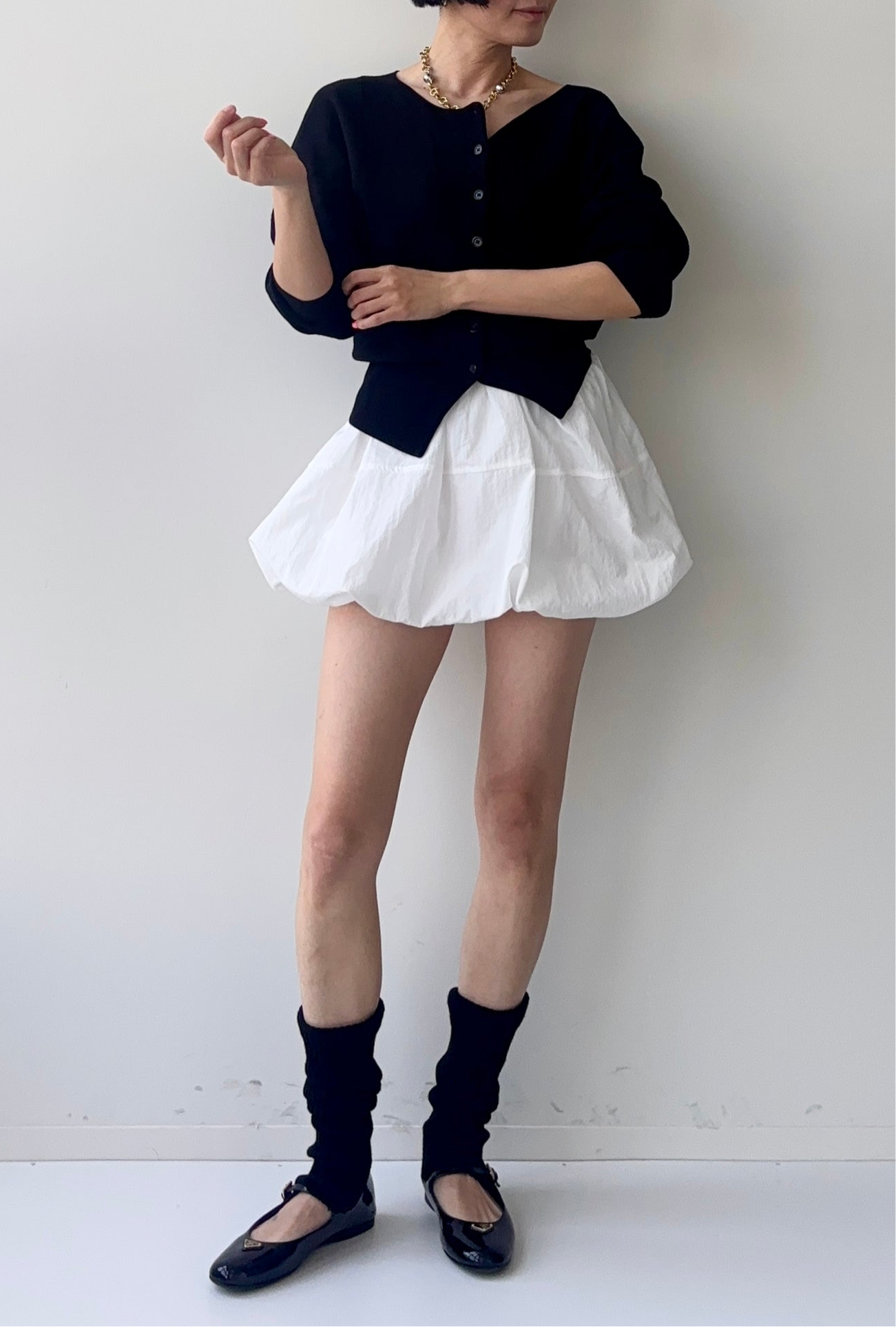 PUMKIN BALLOON SKIRT White