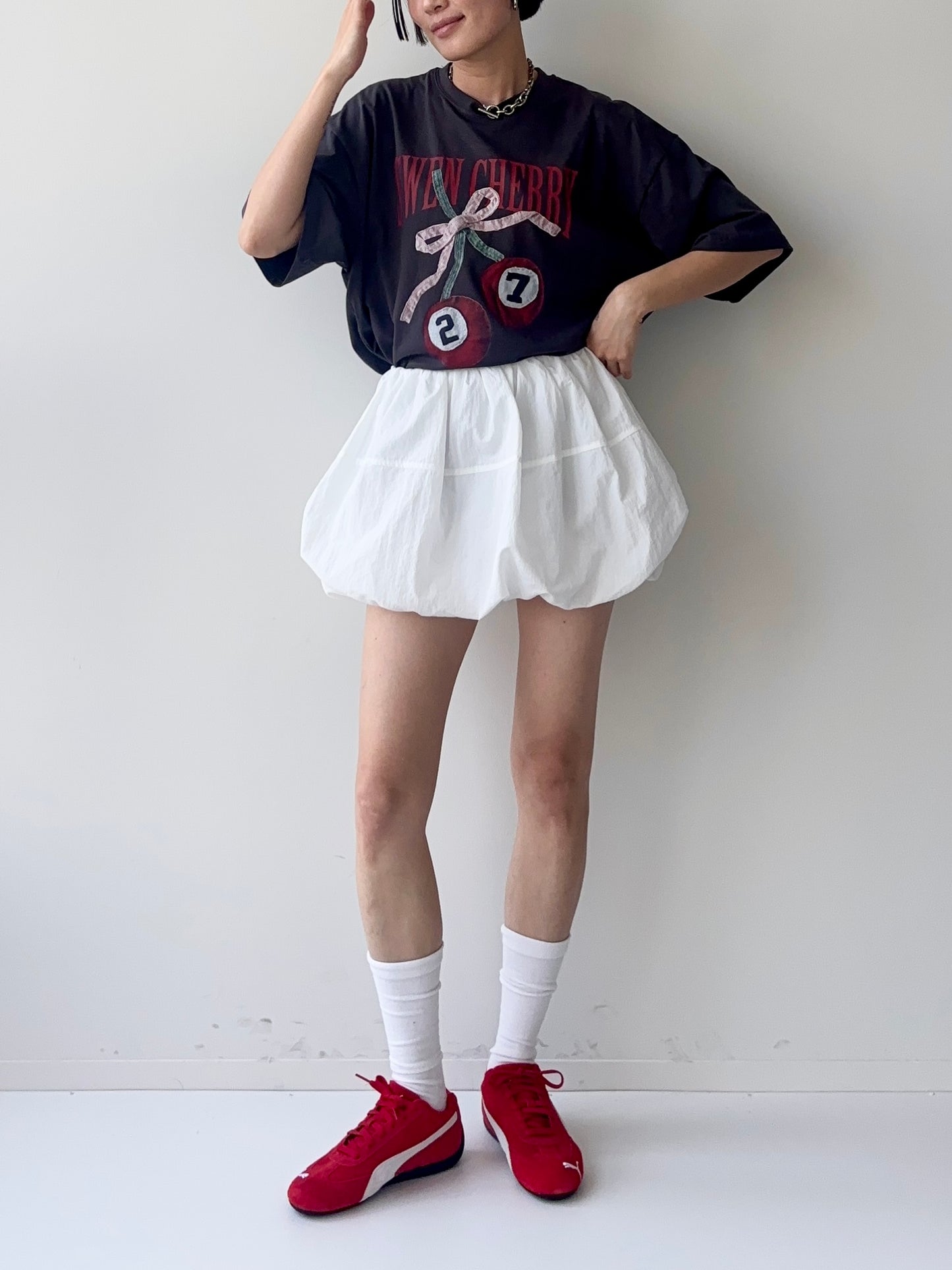 PUMKIN BALLOON SKIRT White