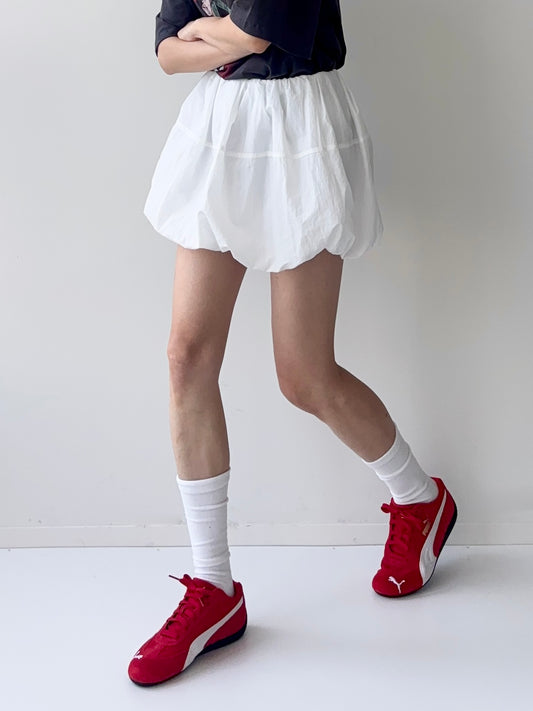 PUMKIN BALLOON SKIRT White