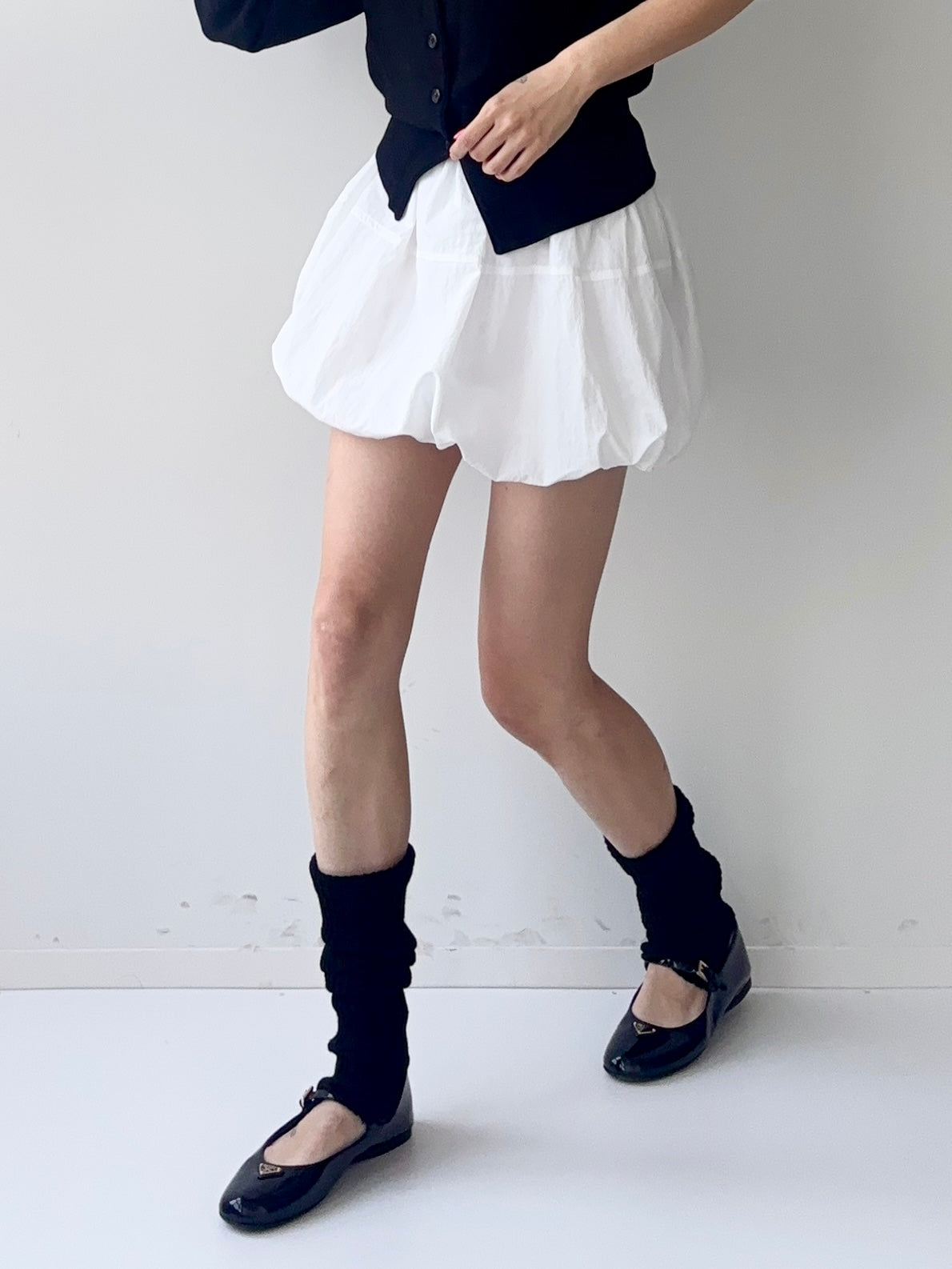PUMKIN BALLOON SKIRT White