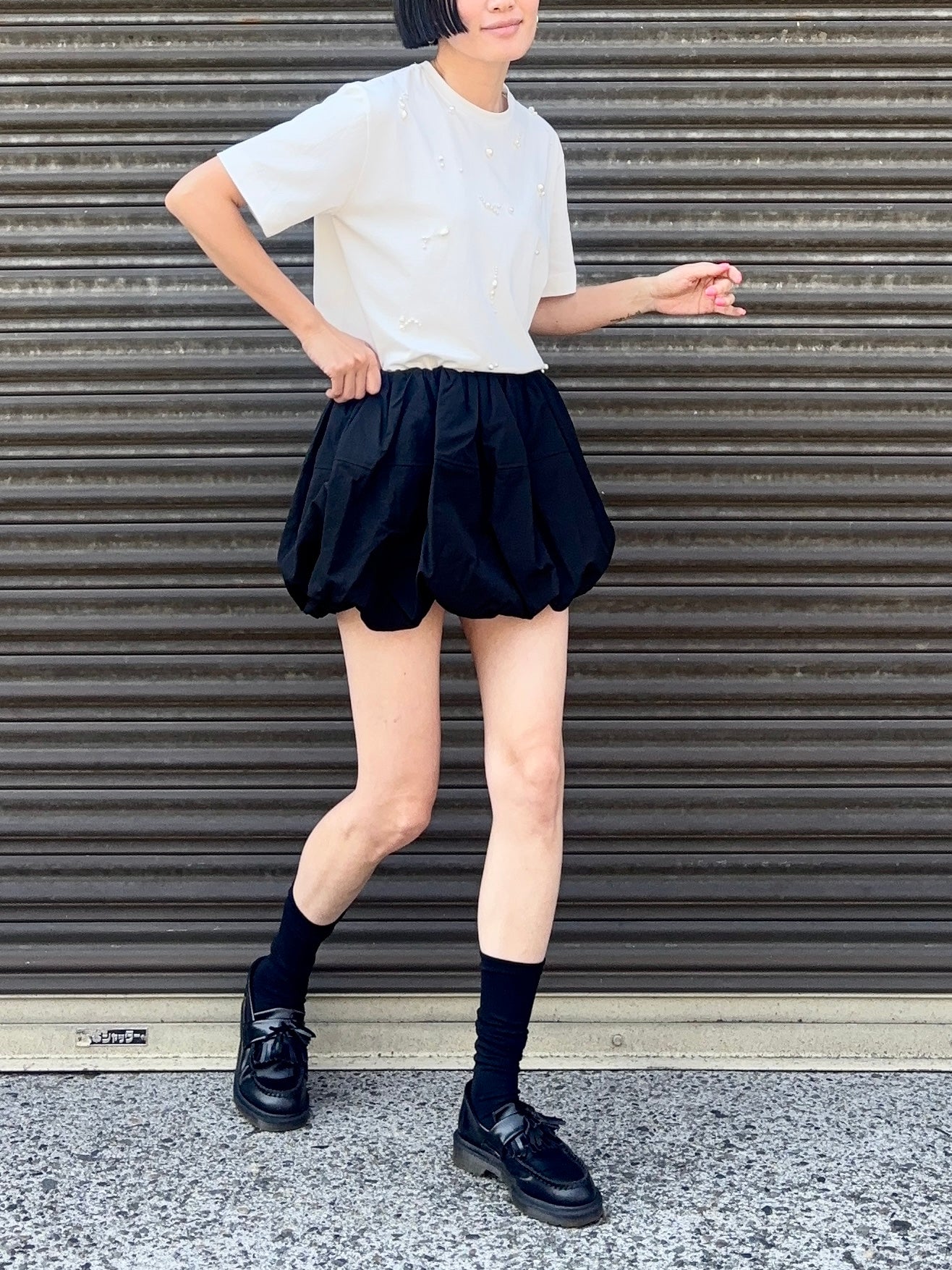 PUMKIN BALLOON SKIRT Black