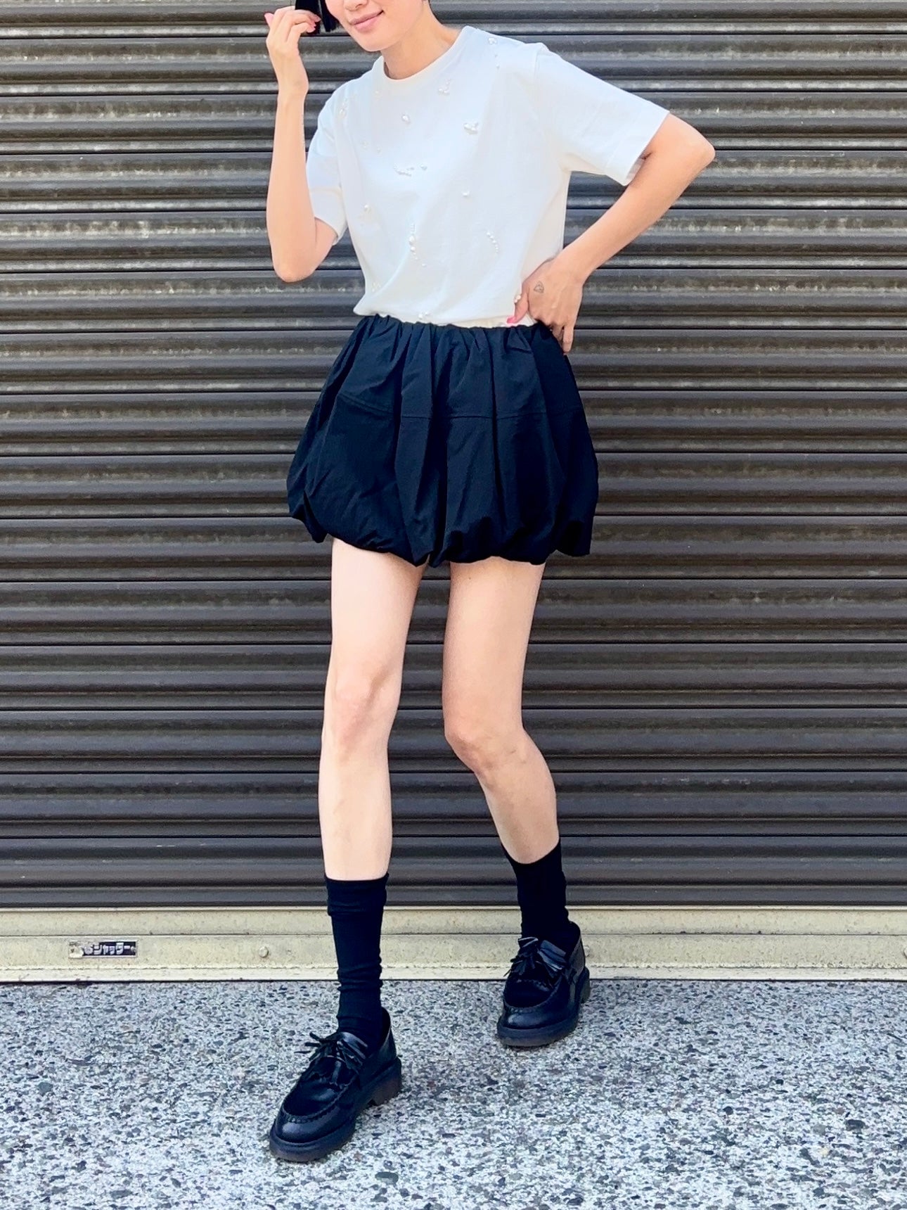 PUMKIN BALLOON SKIRT Black