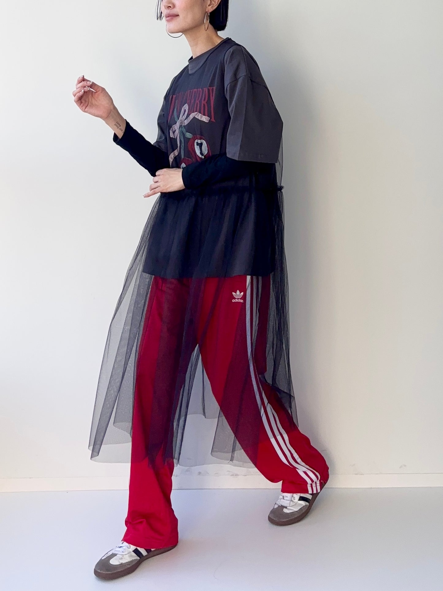 AILEY TULLE DRESS BLACK