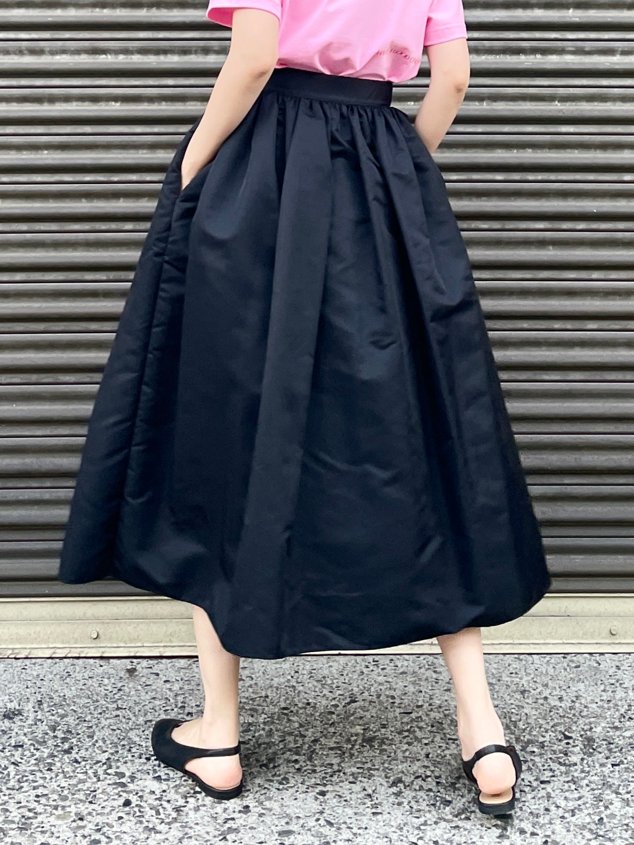 DEBORAH NYLON SKIRT Black
