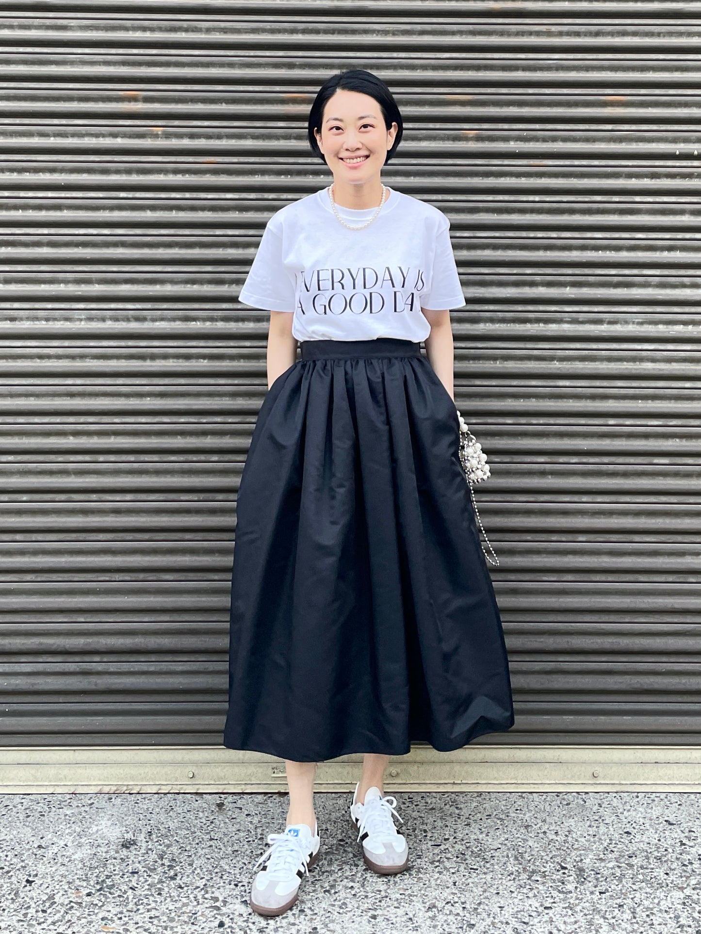 DEBORAH NYLON SKIRT Black