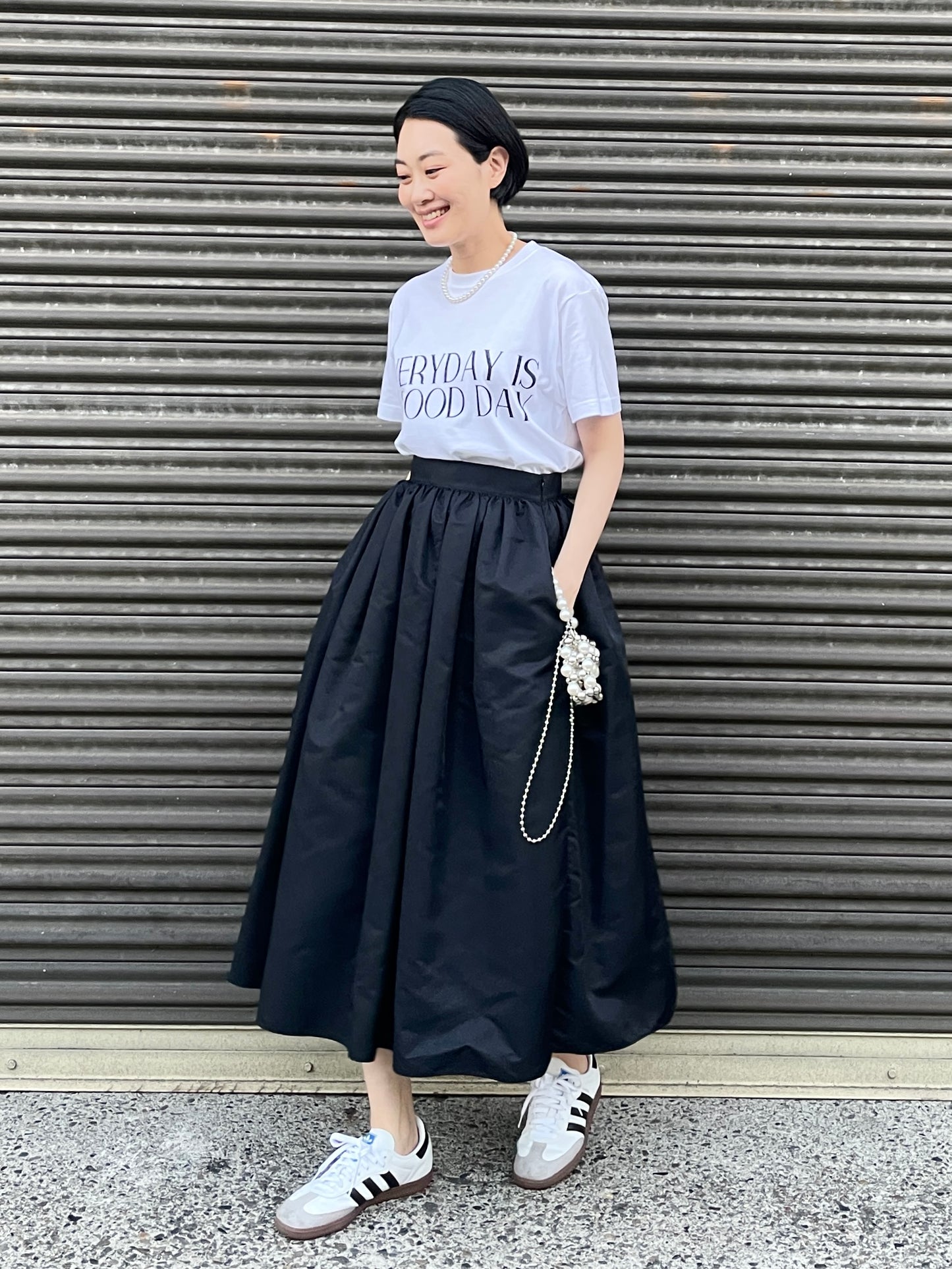 DEBORAH NYLON SKIRT Black