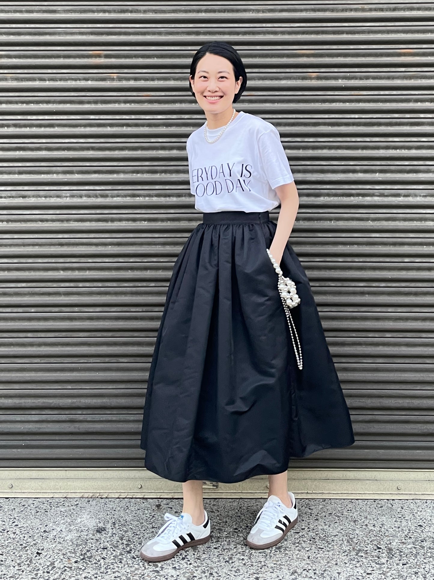 DEBORAH NYLON SKIRT Black