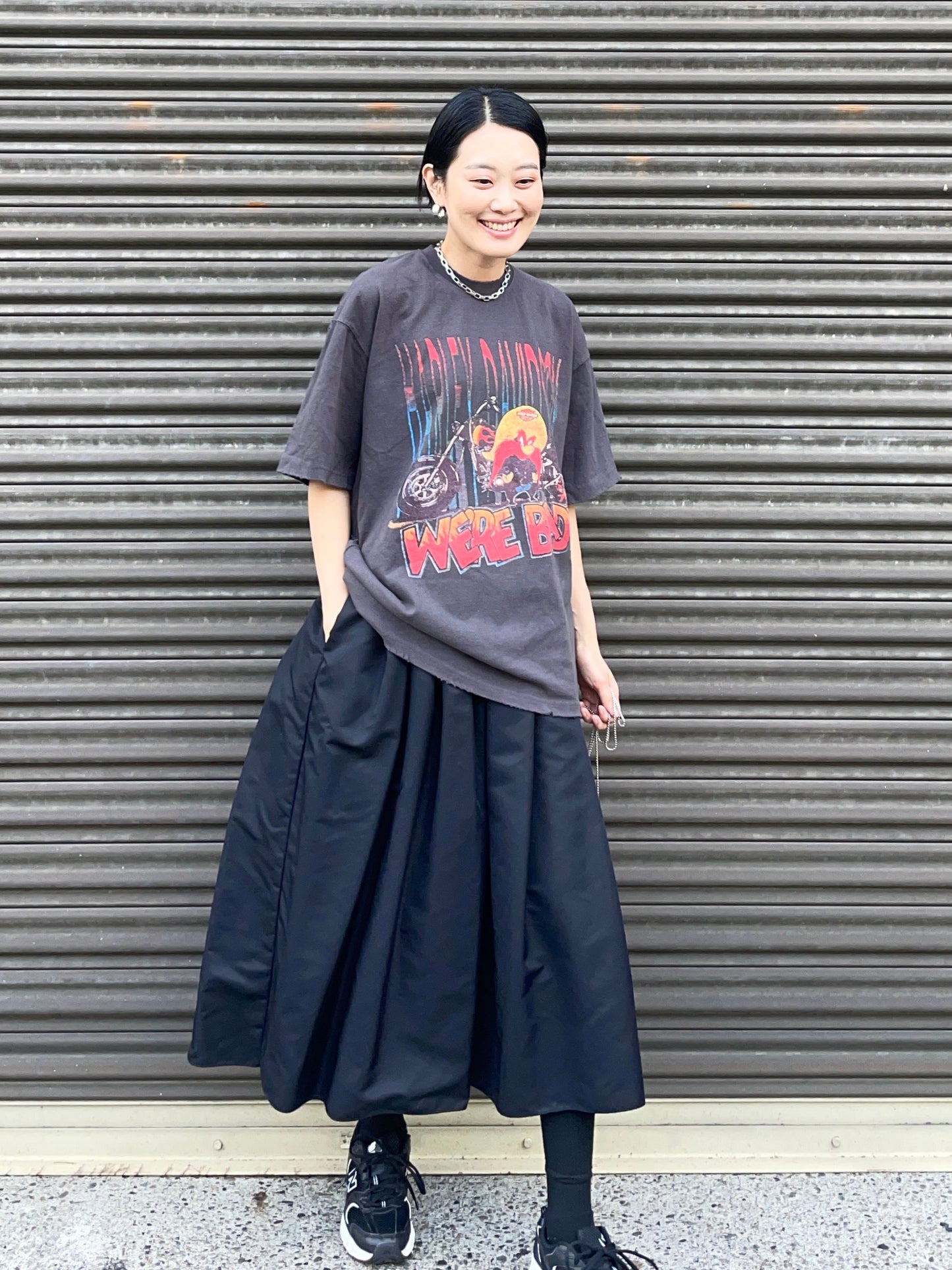 DEBORAH NYLON SKIRT Black