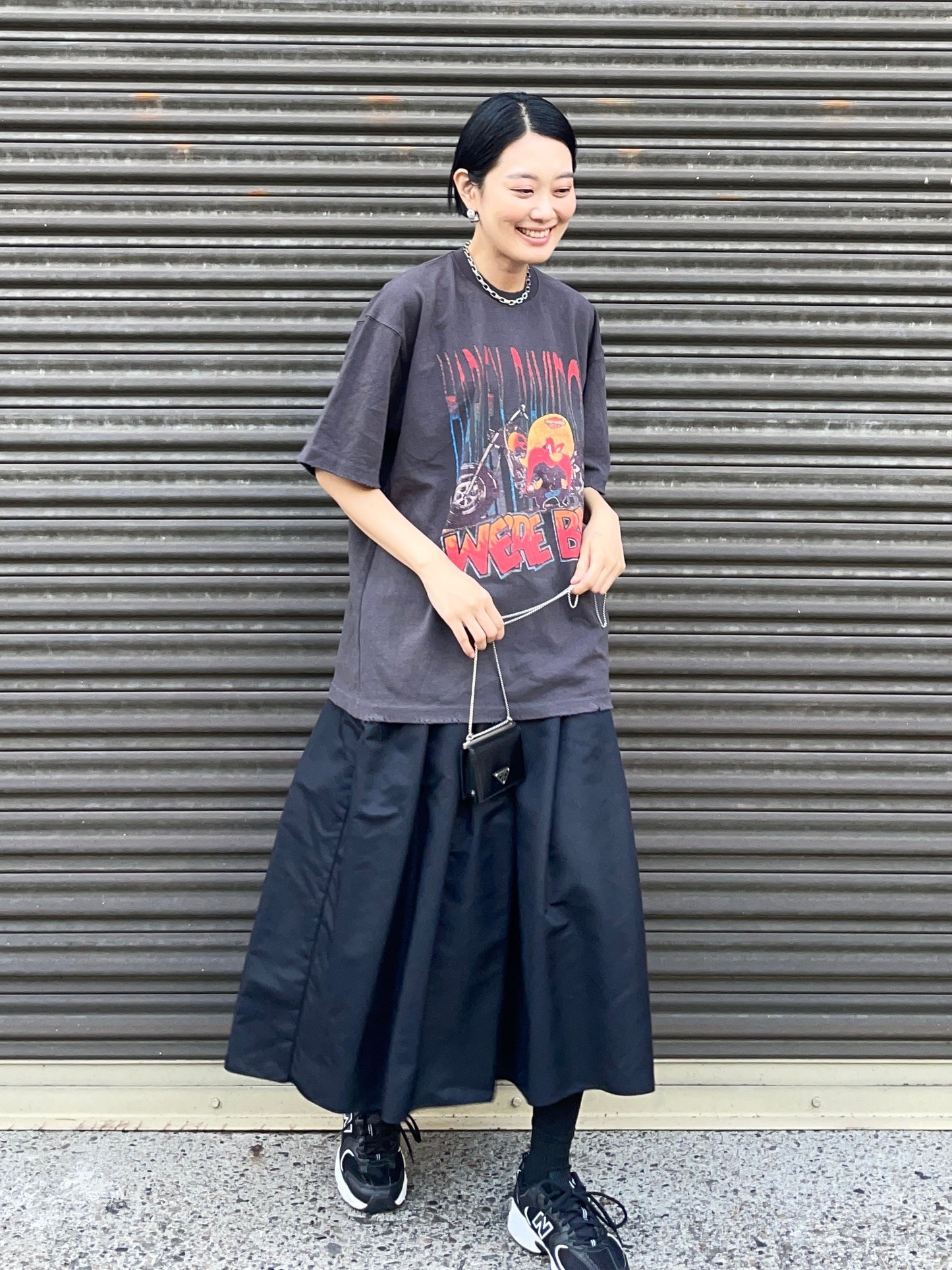DEBORAH NYLON SKIRT Black
