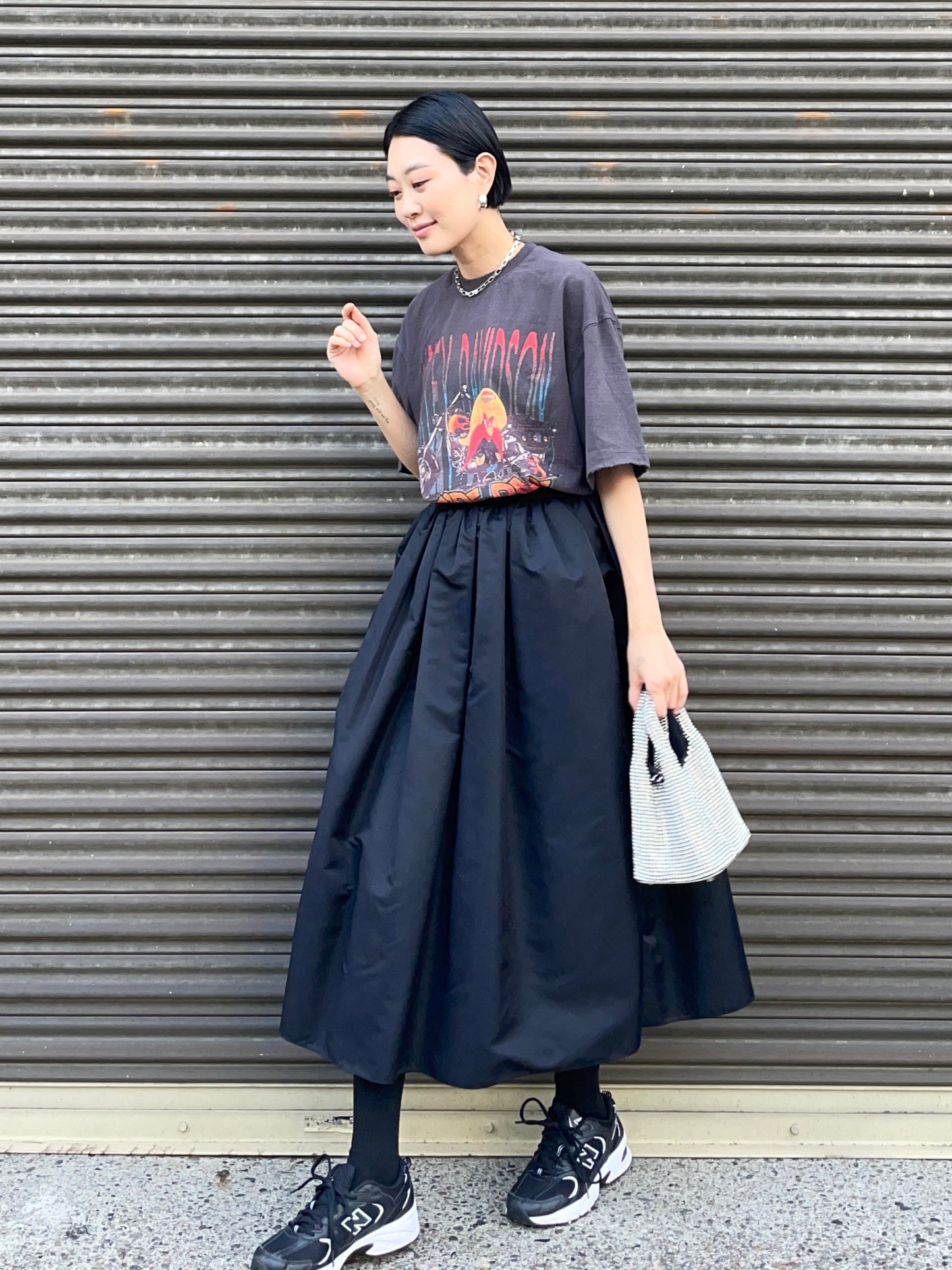 DEBORAH NYLON SKIRT Black