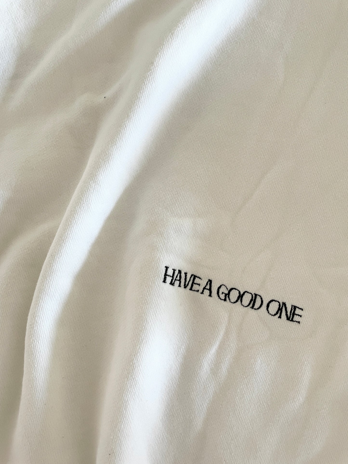 GOOD DAY Embroidery SWEAT White
