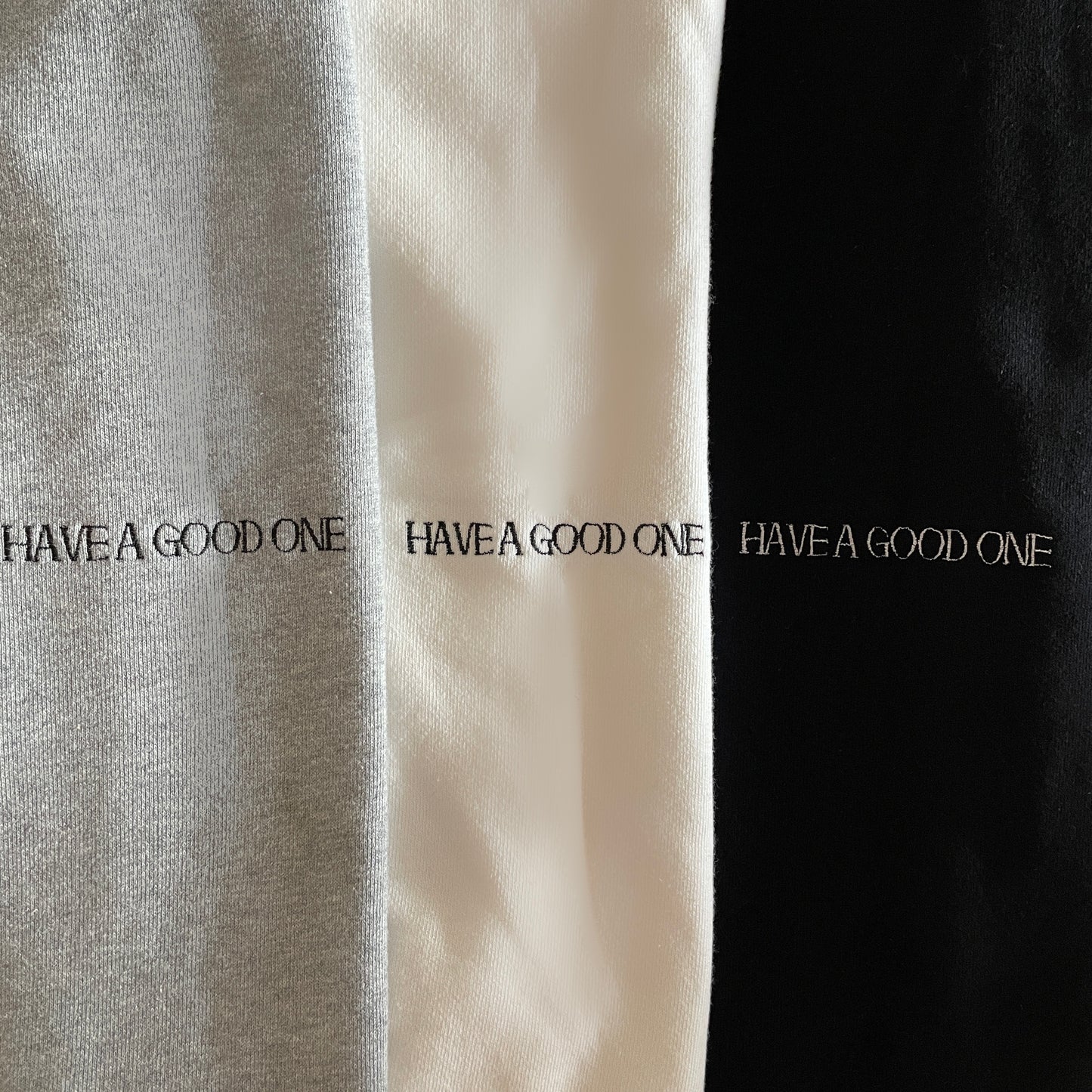 GOOD DAY Embroidery SWEAT White