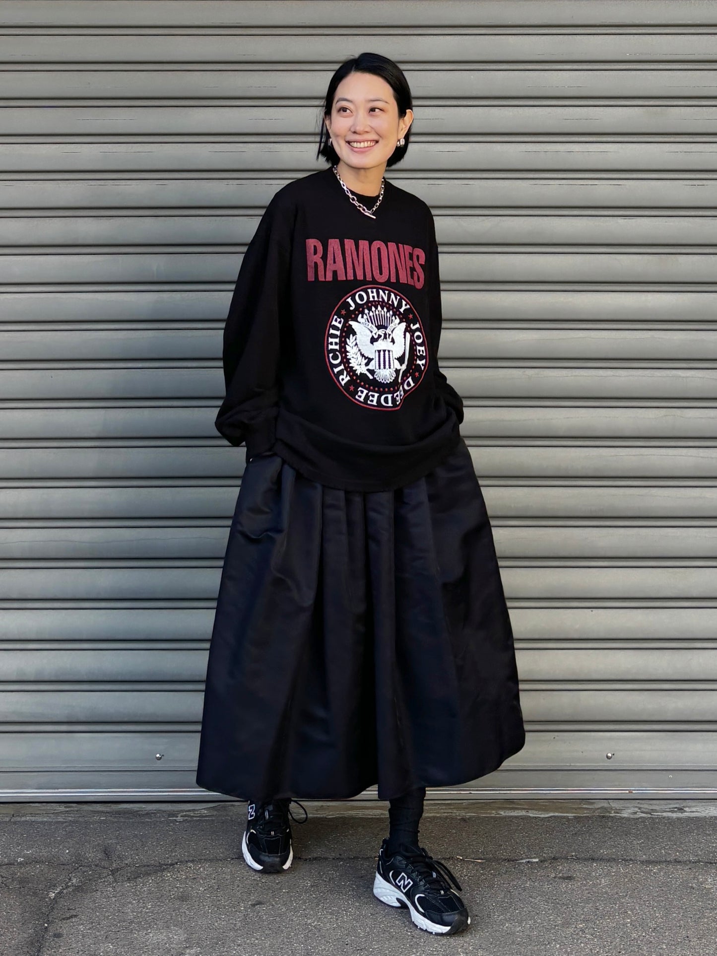 DEBORAH NYLON SKIRT Black