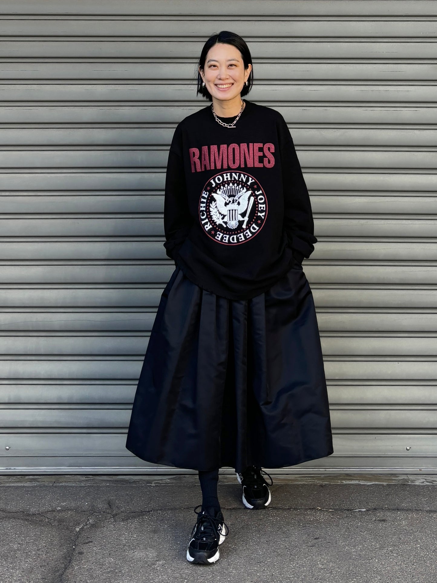 DEBORAH NYLON SKIRT Black