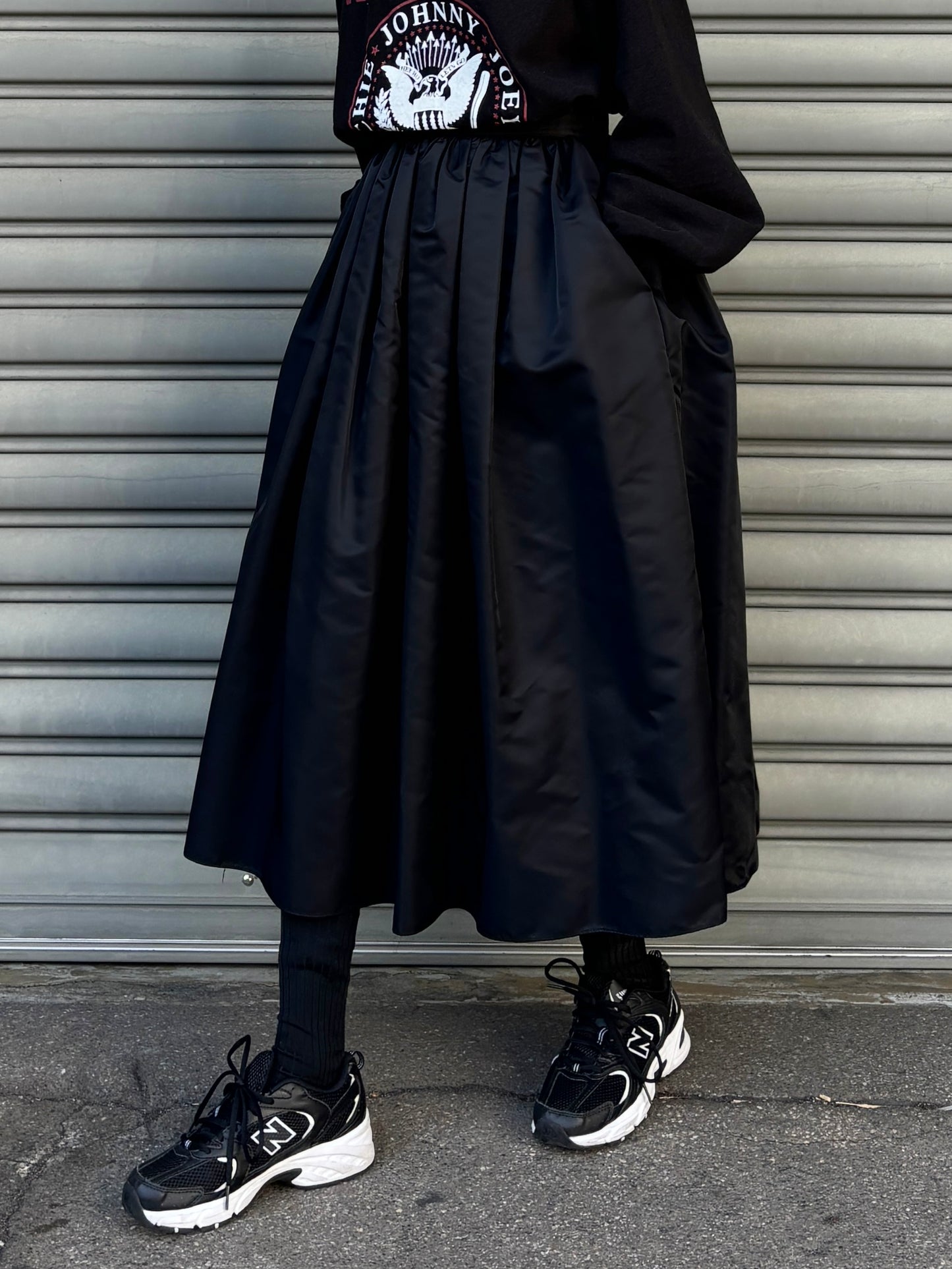 DEBORAH NYLON SKIRT Black