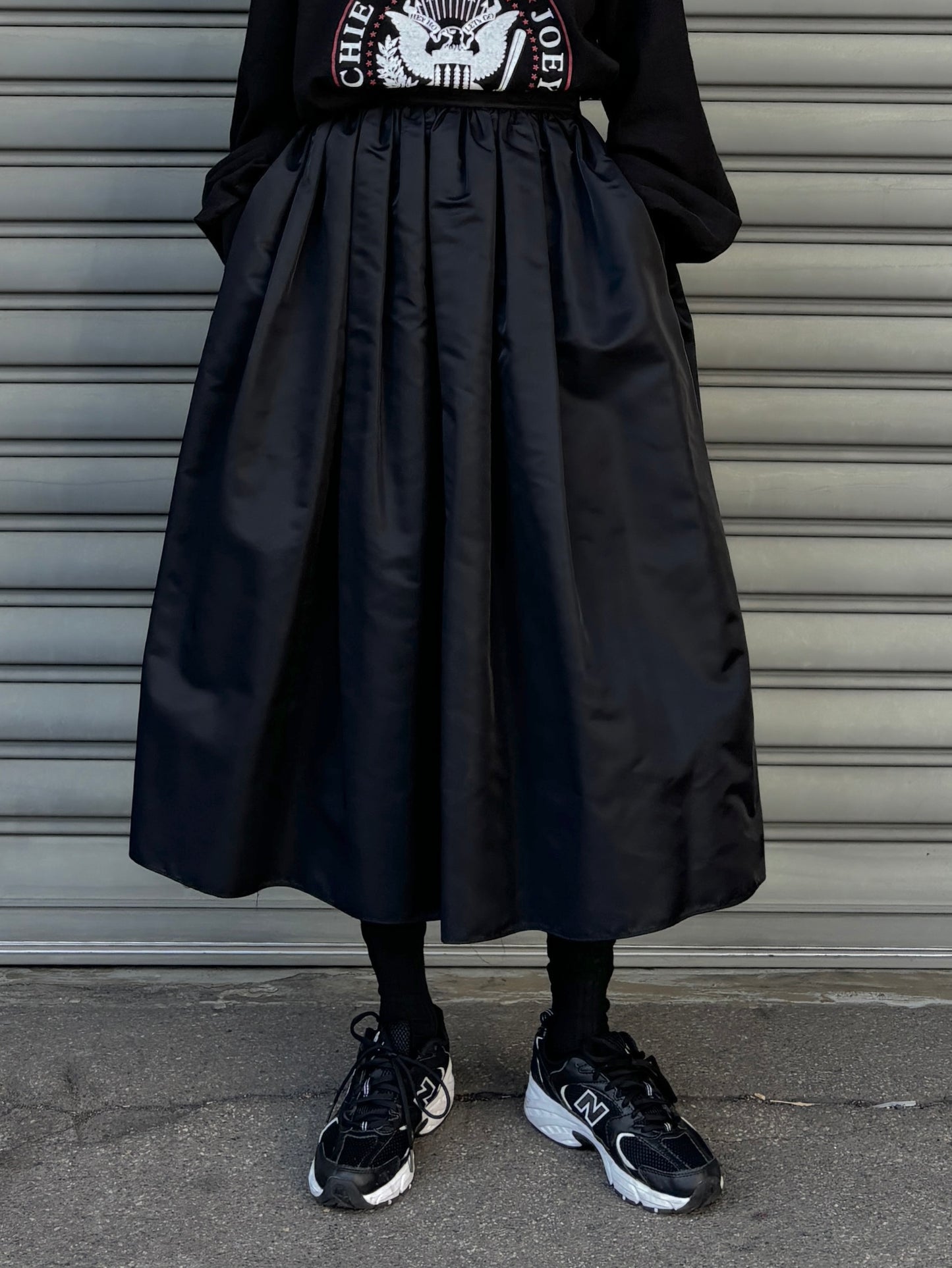 DEBORAH NYLON SKIRT Black