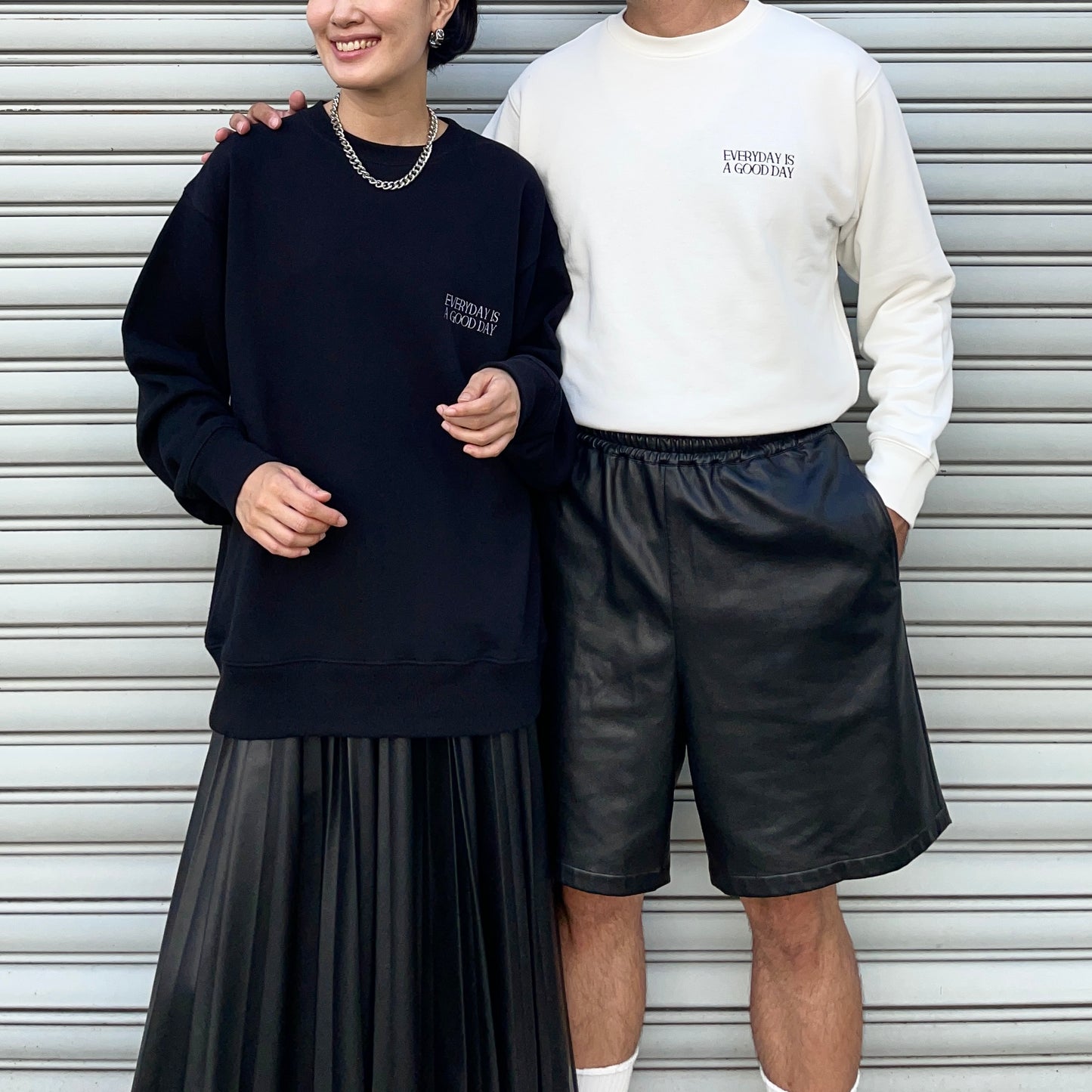 GOOD DAY Embroidery SWEAT White