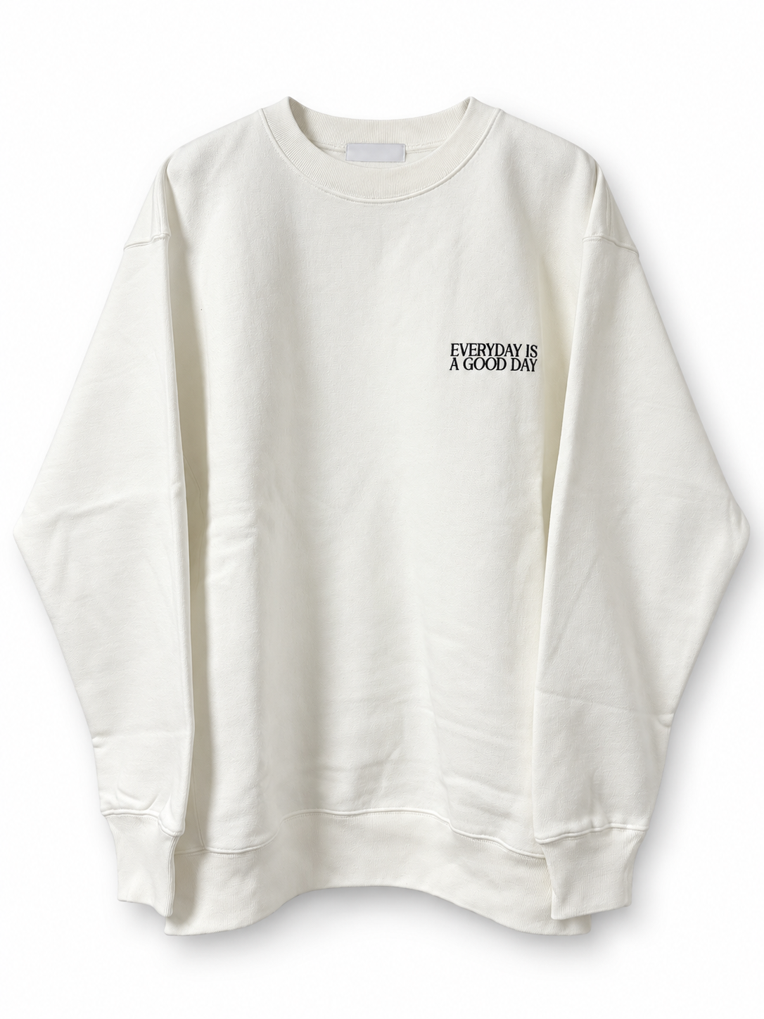 GOOD DAY Embroidery SWEAT White