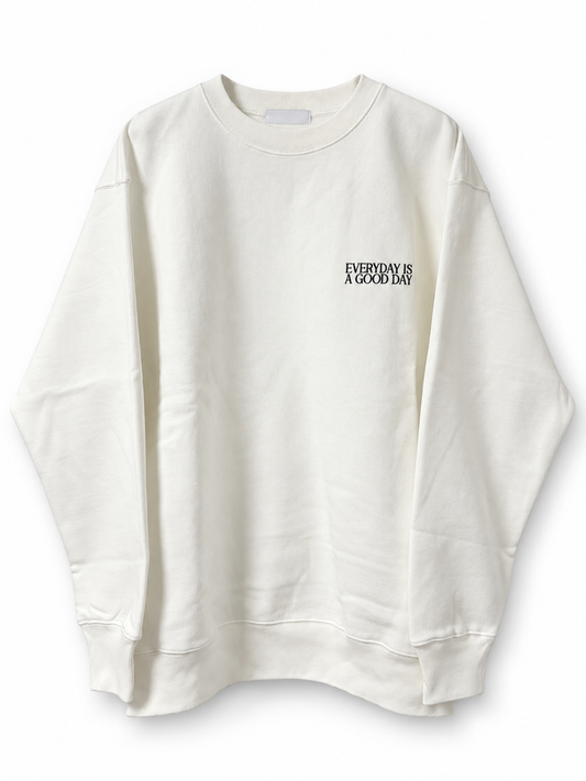 GOOD DAY Embroidery SWEAT White