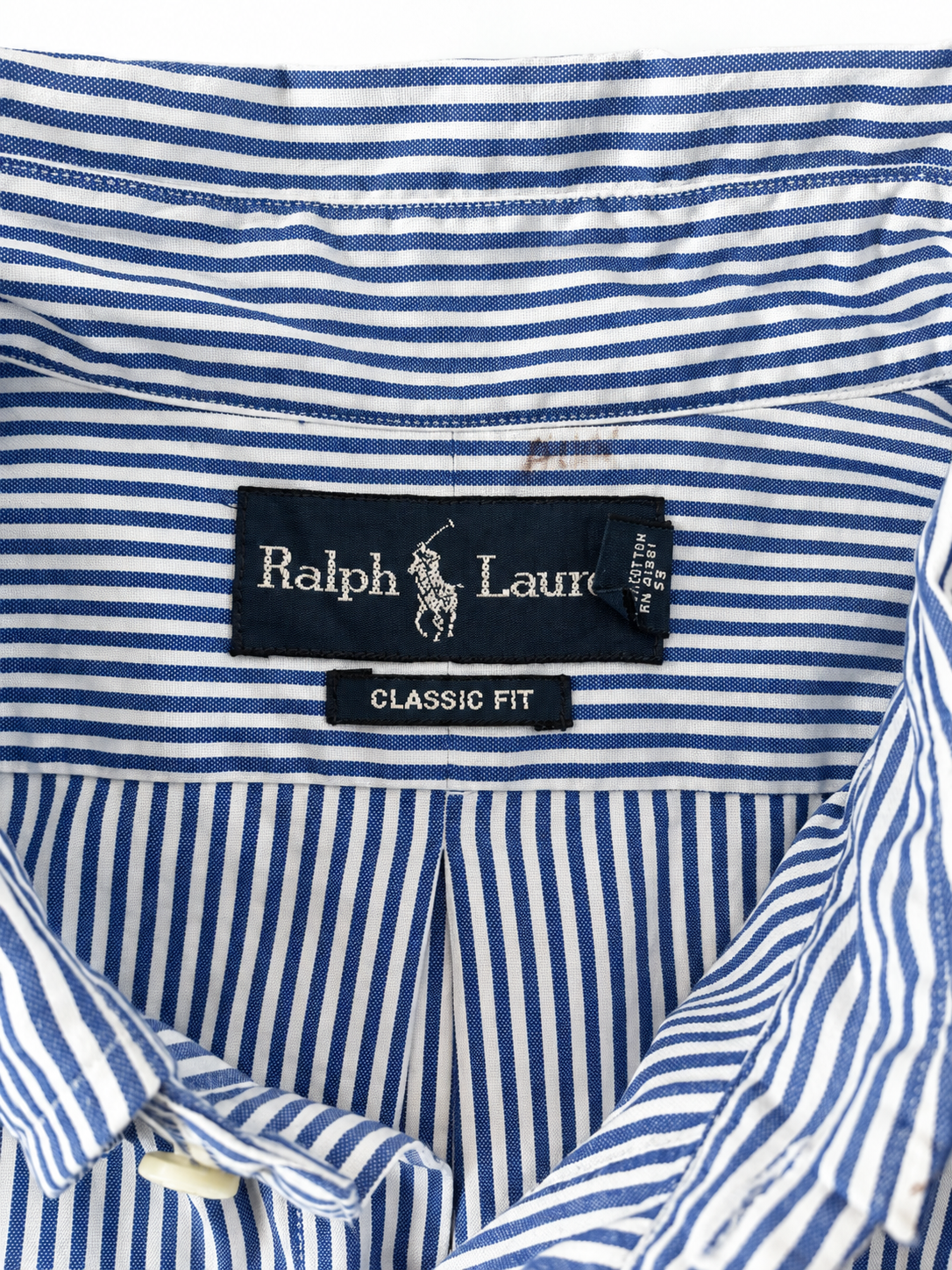 POLO RALPH LAUREN ★ PIN STRIPE / NAVY PONY ★ 32/33 ★USED ITEM