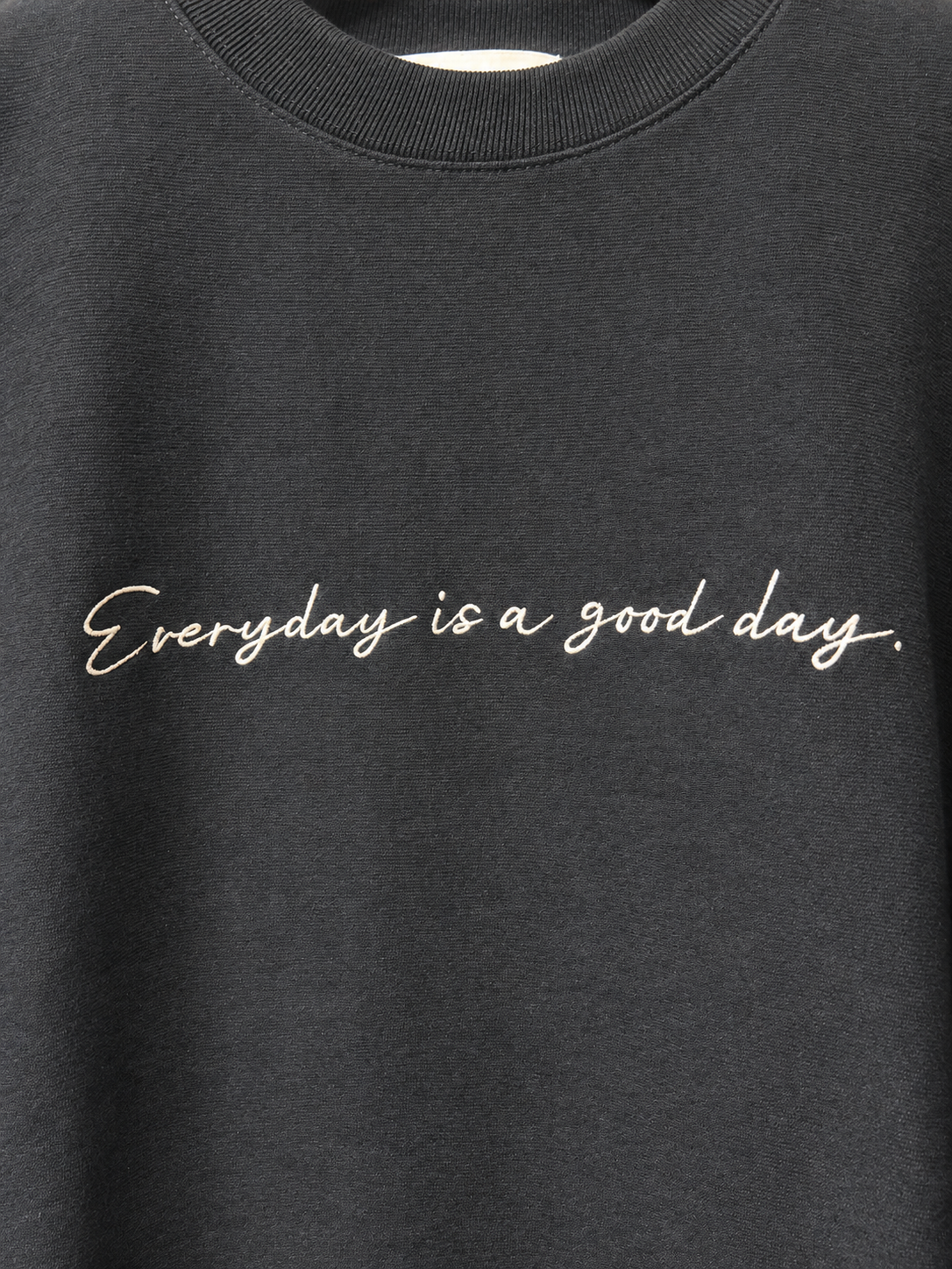 EVERY DAY Embroidery SWEAT BLACK