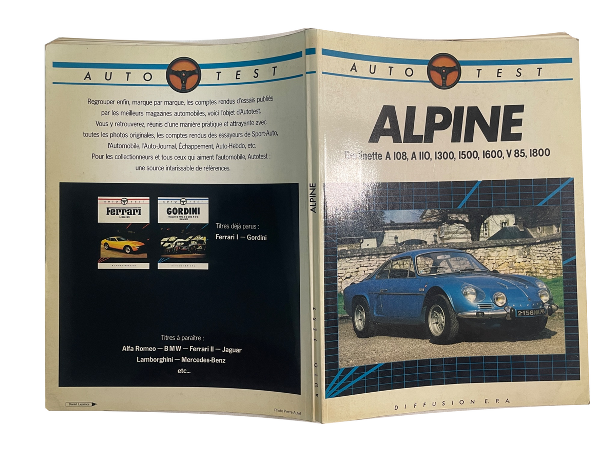 AUTO TEST ALPINE｜Berlinette A108・A110・1300・1500・1600・V85・1800