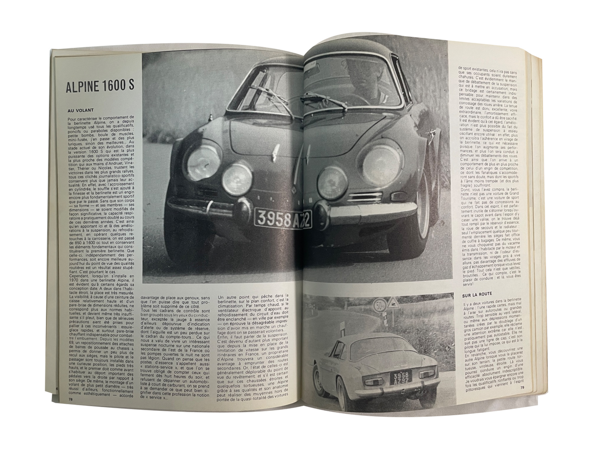 AUTO TEST ALPINE｜Berlinette A108・A110・1300・1500・1600・V85・1800